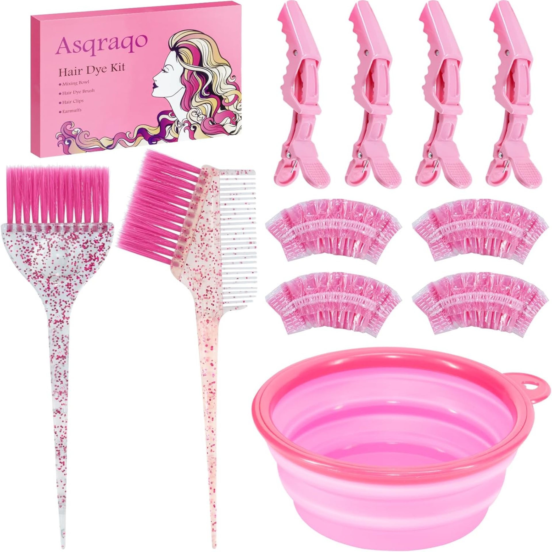 11pcs Hair Coloring Dyeing Kit – Professional Salon Tools for DIY Mixing, Includes Hair Clips, Mixing Bowl, Dye Color Brush, Earmuffs – Perfect for Bleaching and Hair Dye 11pcs Hair Coloring Dyeing Kit – Professional Salon Tools for DIY Mixing, Includes Hair Clips, Mixing Bowl, Dye Color Brush, Earmuffs – Perfect for Bleaching and Hair Dye