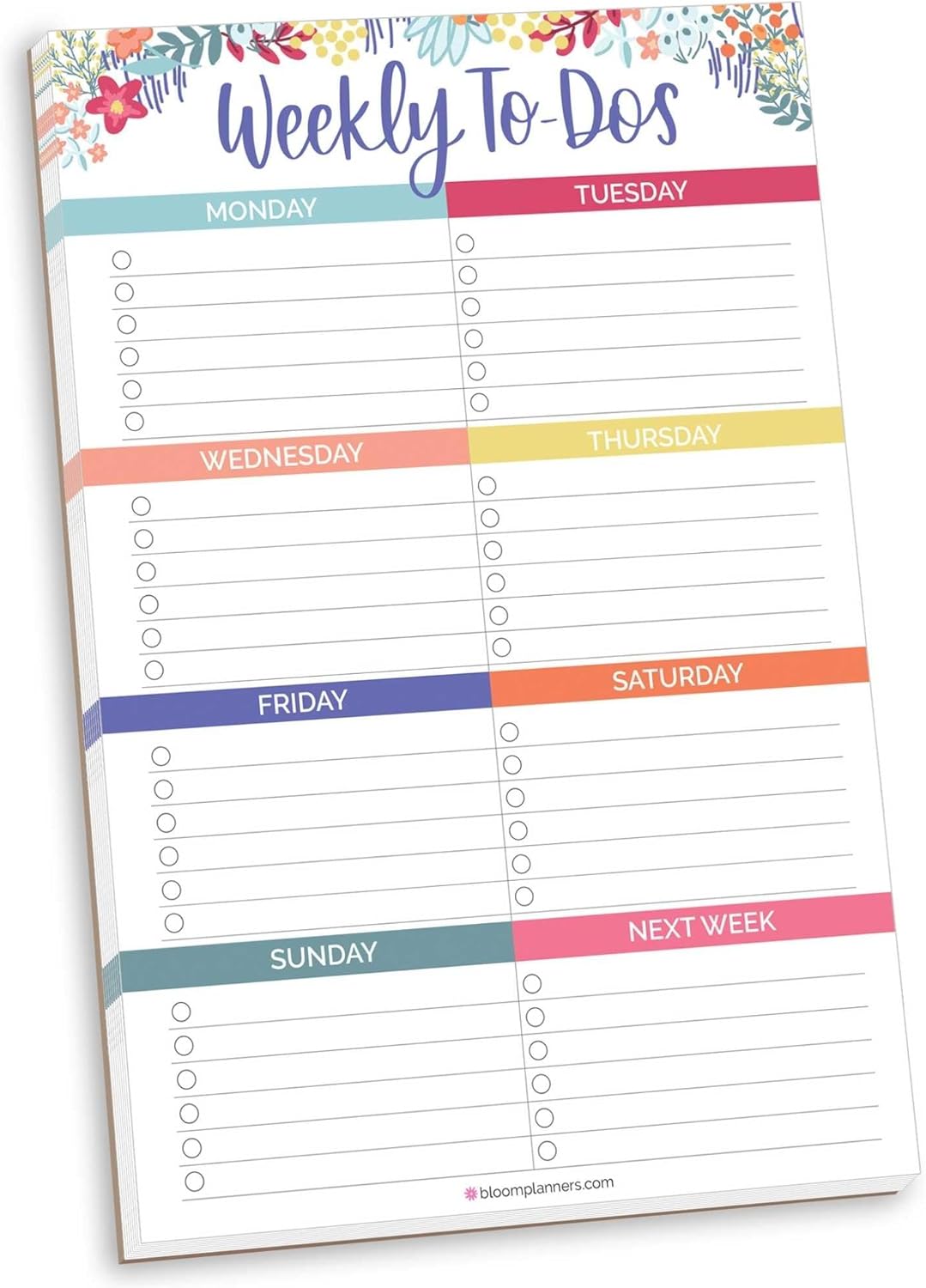 bloom daily planners Undated Weekly Tear-Off To Do List Planning Pad with Magnets – Hanging Notepad Organizer for Fridge – 6” x 9” – Floral Dots bloom daily planners Undated Weekly Tear-Off To Do List Planning Pad with Magnets – Hanging Notepad Organizer for Fridge – 6” x 9” – Floral Dots