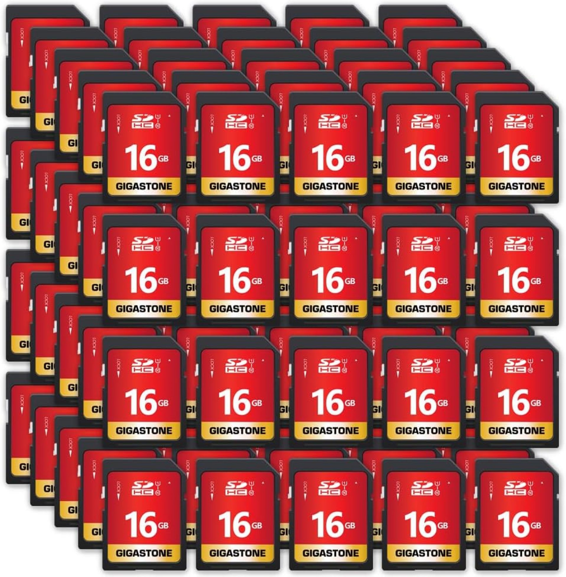 GIGASTONE 16GB 100-Pack SD Card UHS-I U1 Class 10 SDHC Memory Card High Speed Full HD Video Compatible with Canon Nikon Sony Digital Camera, SPYPOINT TACTACAM Trail Camera, with 100 Mini Cases GIGASTONE 16GB 100-Pack SD Card UHS-I U1 Class 10 SDHC Memory Card High Speed Full HD Video Compatible with Canon Nikon Sony Digital Camera, SPYPOINT TACTACAM Trail Camera, with 100 Mini Cases