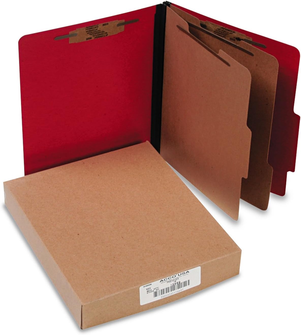 ACCO 15669 ACCO Presstex Colorlife Classification Folders, Letter, 6-Section, 10/Box, Executive Red ACCO 15669 ACCO Presstex Colorlife Classification Folders, Letter, 6-Section, 10/Box, Executive Red