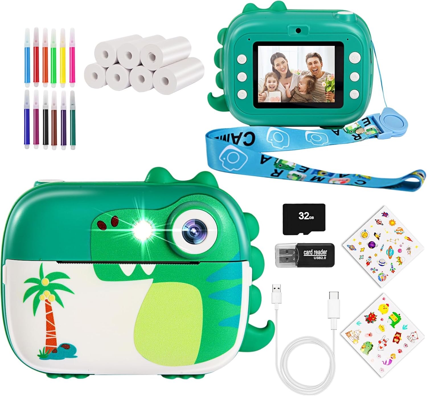 Kids Camera Instant Print,Children Digital Camera Toys with HD Video for Kids Aged 3-12,Christmas Birthday Festival Present for Girls Boys,with 7 Rolls Instant Paper Kids Camera Instant Print,Children Digital Camera Toys with HD Video for Kids Aged 3-12,Christmas Birthday Festival Present for Girls Boys,with 7 Rolls Instant Paper