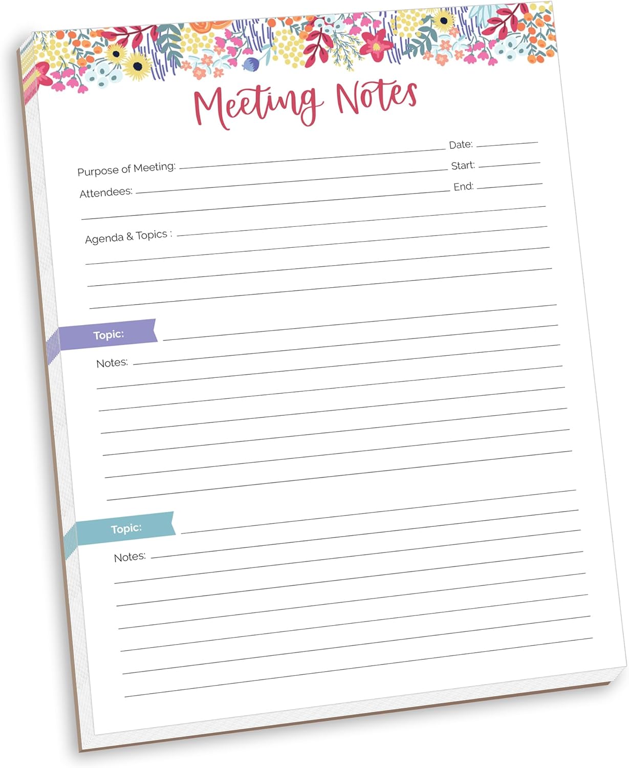 bloom daily planners 8.5″ x 11″ Double Sided Meeting Pad – Topics, Takeaways, Action Items & Follow-Ups – Undated Meeting Notes Agenda Organizer bloom daily planners 8.5″ x 11″ Double Sided Meeting Pad – Topics, Takeaways, Action Items & Follow-Ups – Undated Meeting Notes Agenda Organizer