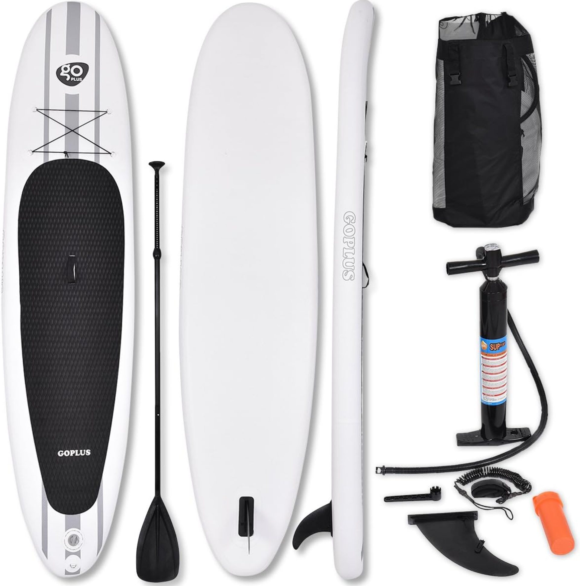 HOMGX 11′ Inflatable Stand Up Paddle Board, 6” Thick Surfboard for All Skill Levels w/Accessories, Carry Bag, Hand Pump, Non-Slip Deck, Adjustable Paddle, Leash, Repair Kit, Standing Boat w/Fin HOMGX 11′ Inflatable Stand Up Paddle Board, 6” Thick Surfboard for All Skill Levels w/Accessories, Carry Bag, Hand Pump, Non-Slip Deck, Adjustable Paddle, Leash, Repair Kit, Standing Boat w/Fin