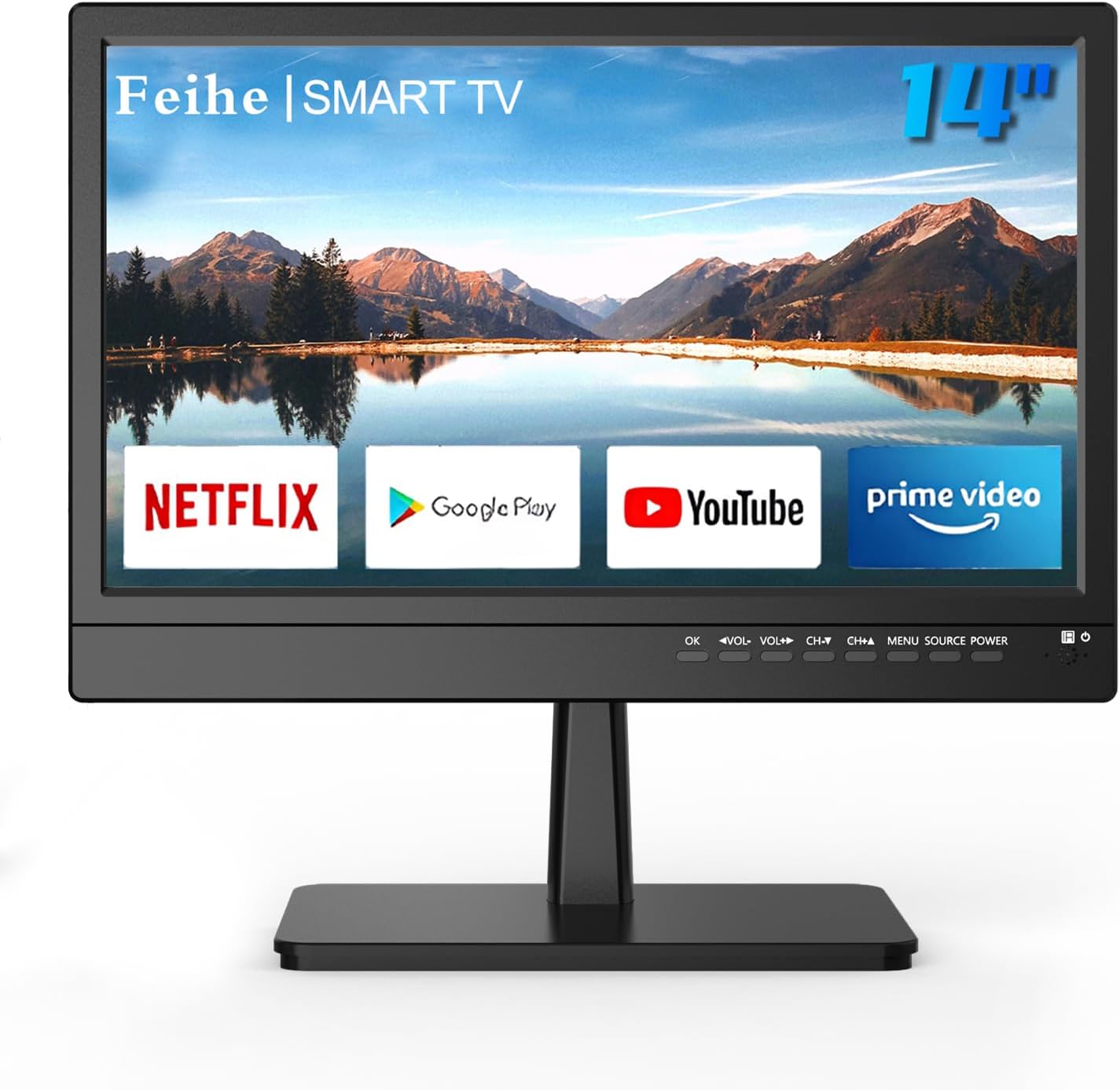 14 inch Small Smart TV, HD Flat Screen Android TV Download APPs for Kitchen, Bedroom, RV Camper 14 inch Small Smart TV, HD Flat Screen Android TV Download APPs for Kitchen, Bedroom, RV Camper