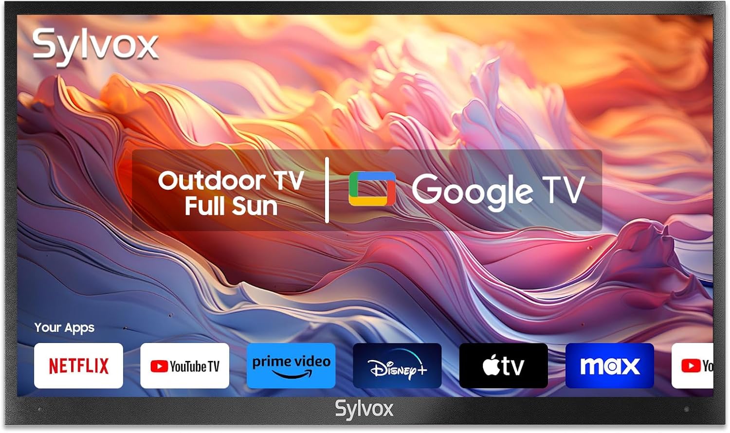 SYLVOX Outdoor TV, 75 inch Full Sun Smart Outdoor TV, Weatherproof TV 2000 Nits High Brightness IP55 Waterproof, 4K TV for Outside WiFi Bluetooth Google Assistant Chromecast (Pool Pro 2.0) SYLVOX Outdoor TV, 75 inch Full Sun Smart Outdoor TV, Weatherproof TV 2000 Nits High Brightness IP55 Waterproof, 4K TV for Outside WiFi Bluetooth Google Assistant Chromecast (Pool Pro 2.0)