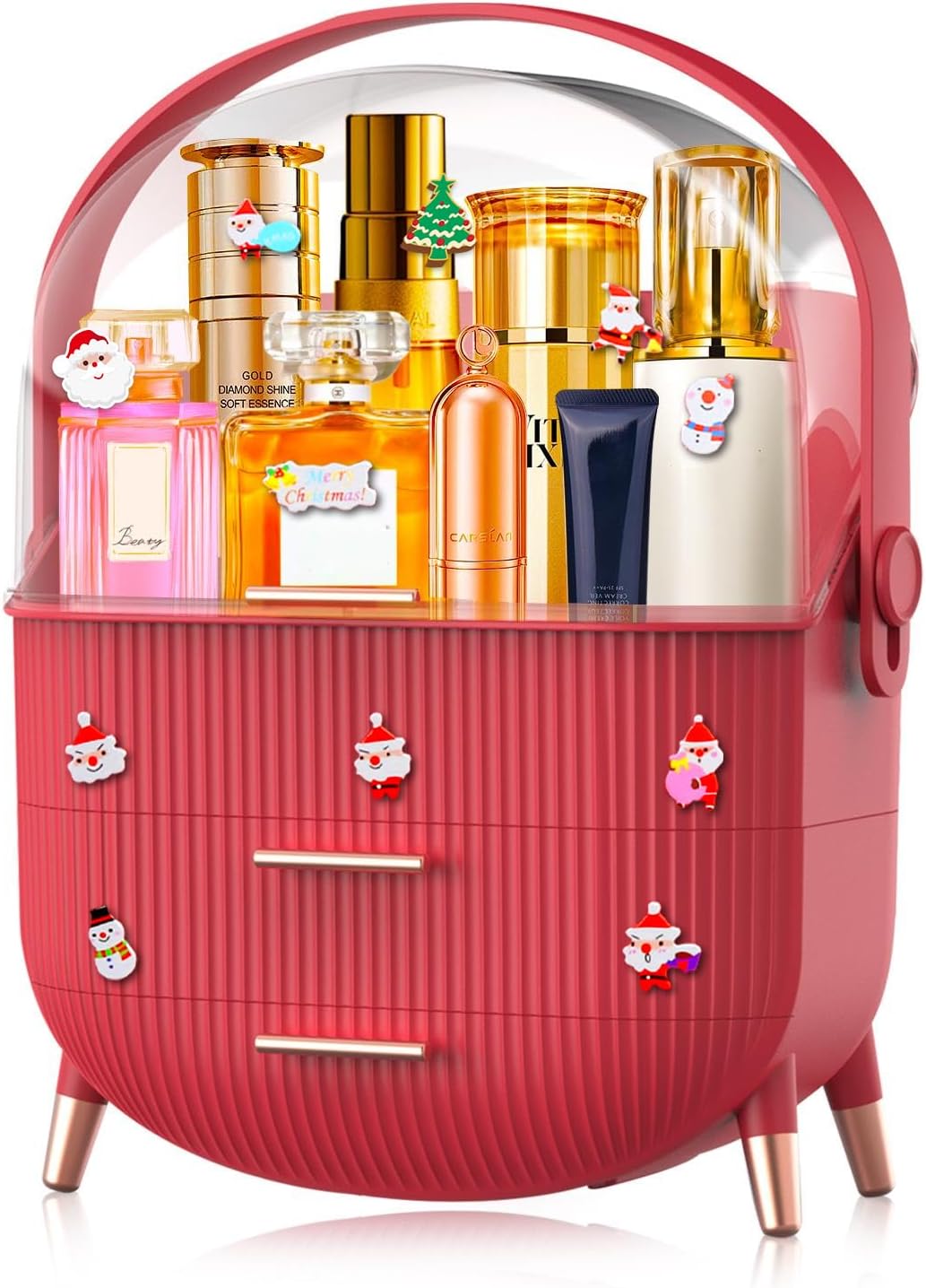 MASSY Egg Shape(Oval) Makeup Storage Box, Countertop Portable Vanity Cosmetics Organizer Preppy MASSY Egg Shape(Oval) Makeup Storage Box, Countertop Portable Vanity Cosmetics Organizer Preppy