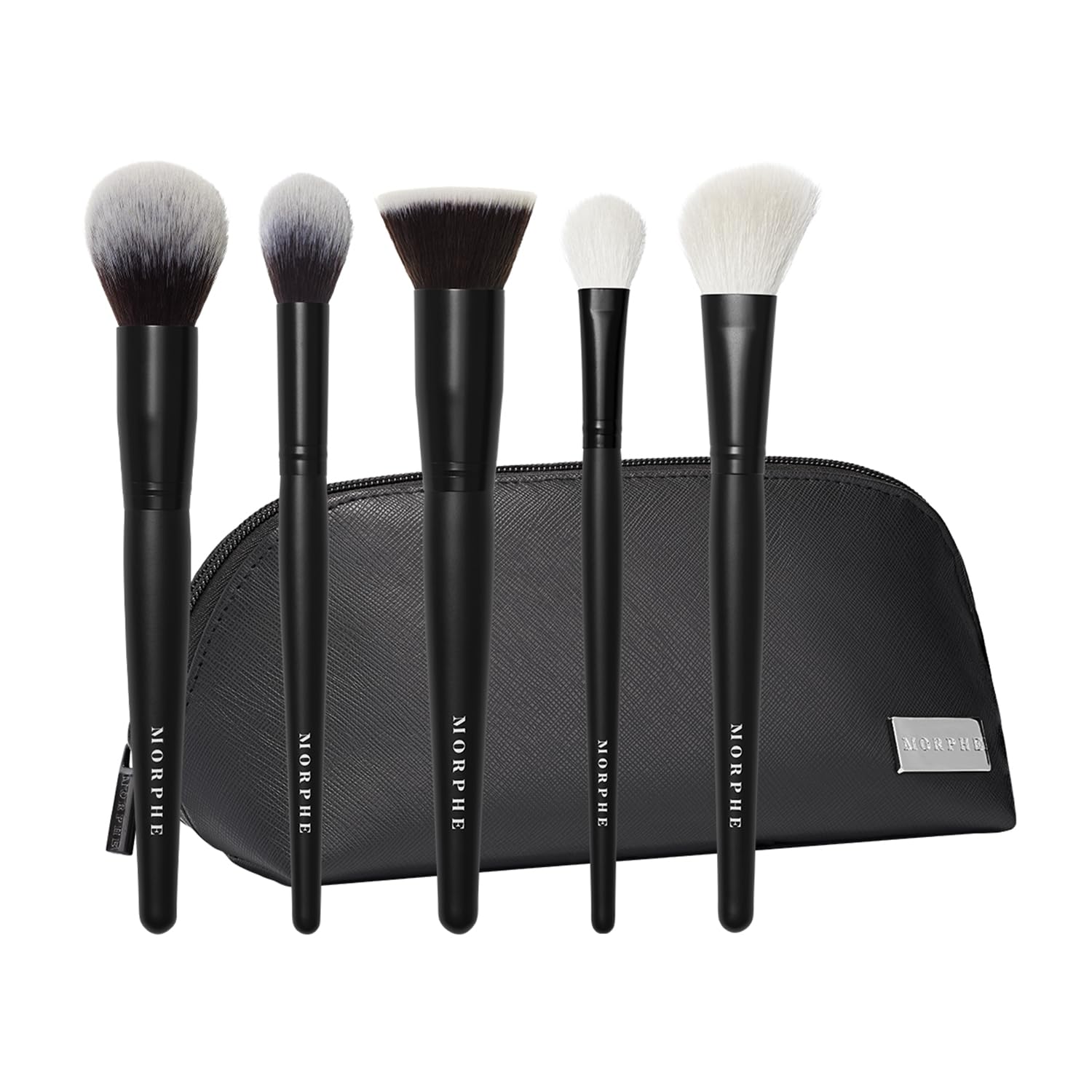 Morphe Face The Beat Makeup Brushes – 5 Piece Makeup Brush Set with Foundation, Blush, Contour & Blending Brushes – Made with Synthetic Bristles & Includes Makeup Brush Case (5 Count) Morphe Face The Beat Makeup Brushes – 5 Piece Makeup Brush Set with Foundation, Blush, Contour & Blending Brushes – Made with Synthetic Bristles & Includes Makeup Brush Case (5 Count)
