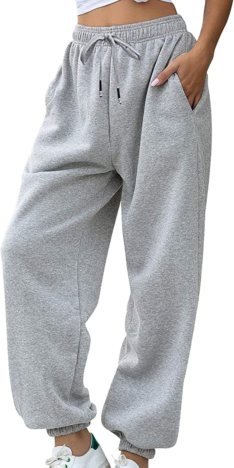 Chounliem 2024 Womens Sweatpants High Waisted Drawstring Track Pants Baggy Comfy Yoga Pant with Pocket Chounliem 2024 Womens Sweatpants High Waisted Drawstring Track Pants Baggy Comfy Yoga Pant with Pocket