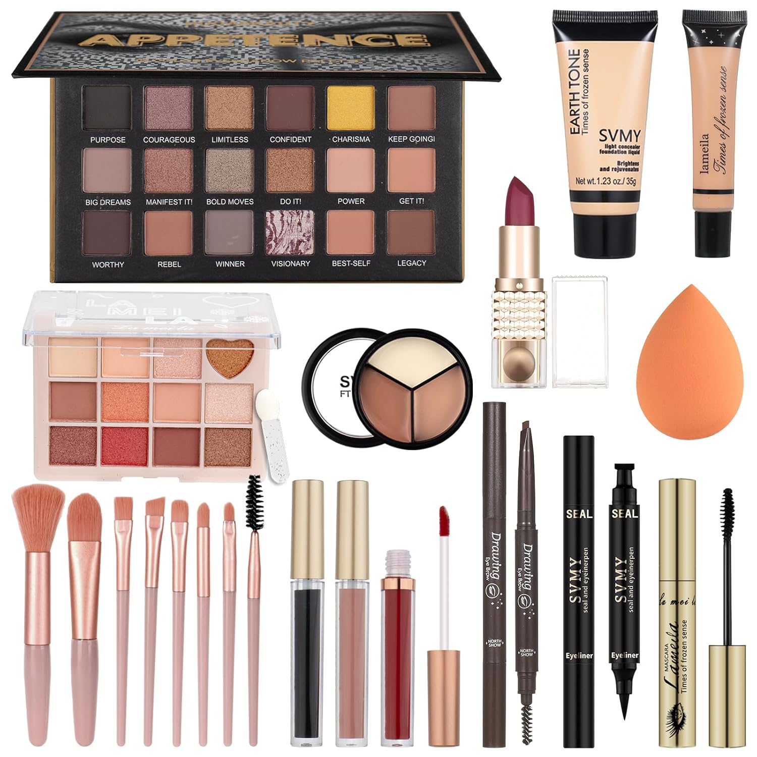 All in One Makeup Kit for Teen Girls Makeup Kit for Women Gift Makeup Sets For Girls Makeup Kit Eyeshadow Lipsticks eyebrow pencil Cosmetic Brush All in One Makeup Kit for Teen Girls Makeup Kit for Women Gift Makeup Sets For Girls Makeup Kit Eyeshadow Lipsticks eyebrow pencil Cosmetic Brush
