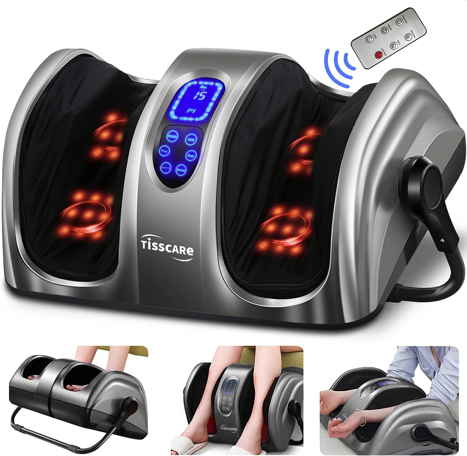 TISSCARE Shiatsu Foot Massager with Heat: FSA HSA Eligible Foot Massager for Neuropathy, Plantar Fasciitis and Pain Relief-Massage Feet/Leg/Calf/Ankle at Home/Office, Christmas Gifts for Women and Men TISSCARE Shiatsu Foot Massager with Heat: FSA HSA Eligible Foot Massager for Neuropathy, Plantar Fasciitis and Pain Relief-Massage Feet/Leg/Calf/Ankle at Home/Office, Christmas Gifts for Women and Men