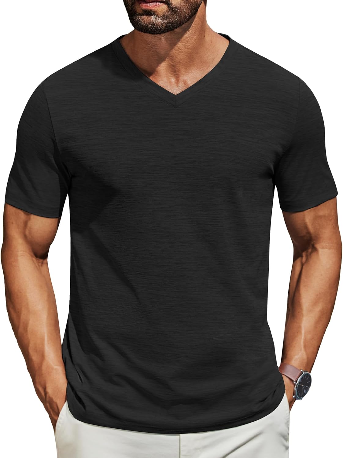 COOFANDY Men’s T Shirts Short Sleeve Classic V Neck T-Shirt Casual Summer Basic Tee Shirt COOFANDY Men’s T Shirts Short Sleeve Classic V Neck T-Shirt Casual Summer Basic Tee Shirt