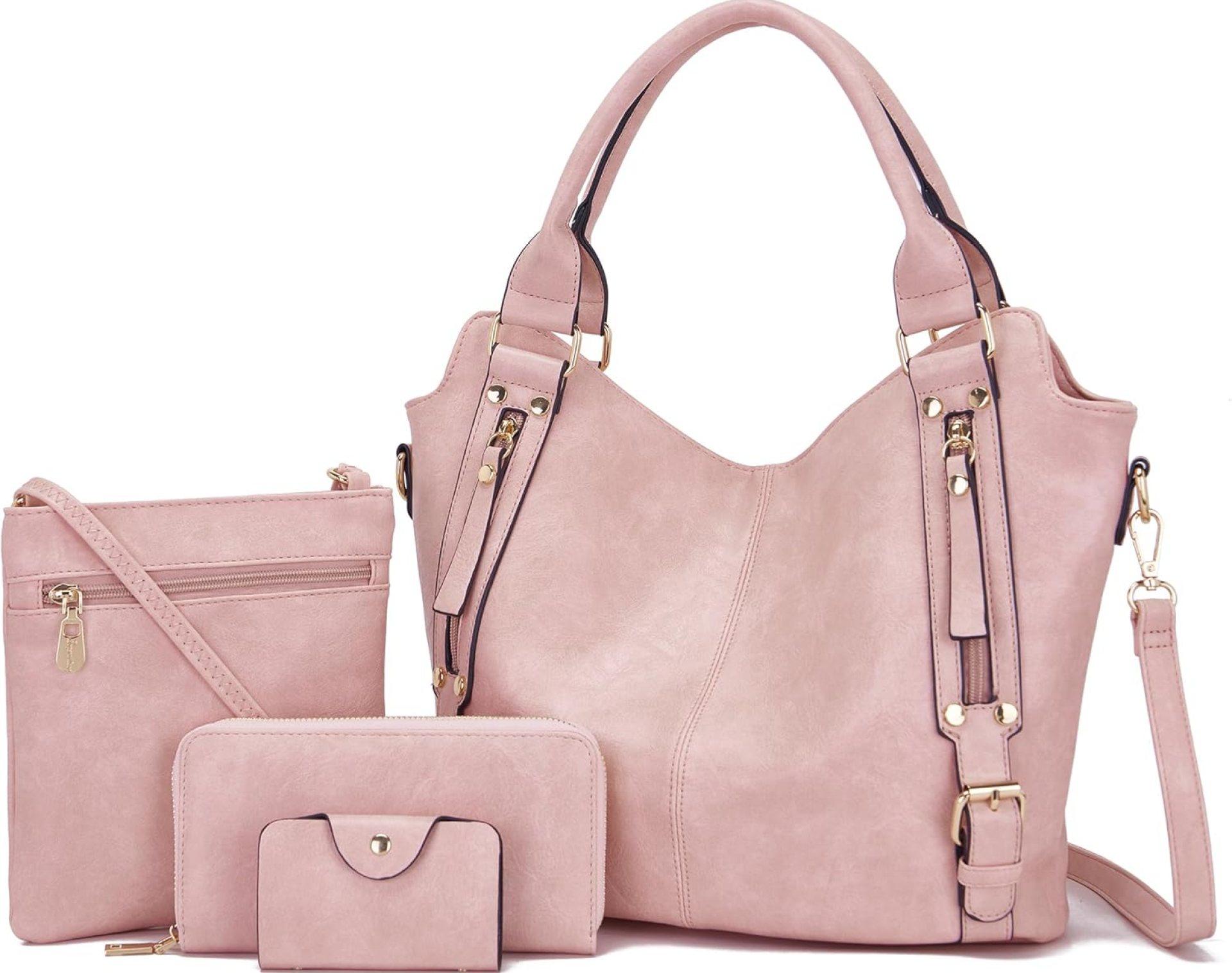 Soperwillton Purses for Women Large Shoulder Handbag Tote PU Leather Hobo Crossbody Bag Ladies Wallet Set 4pcs Soperwillton Purses for Women Large Shoulder Handbag Tote PU Leather Hobo Crossbody Bag Ladies Wallet Set 4pcs