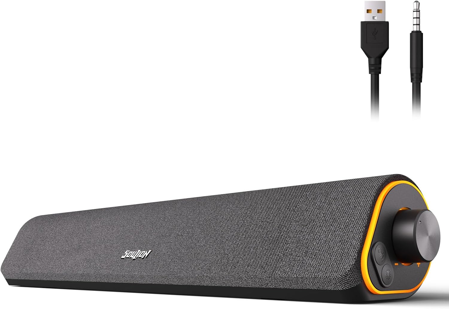 SOULION R50 Bluetooth Computer Speakers, 3.5mm PC Sound Bar for Desktop Monitor, Wired USB Powered & Colorful LED Lights with Switch Button, Surround Sound Soundbar PC Spearkers for Computer SOULION R50 Bluetooth Computer Speakers, 3.5mm PC Sound Bar for Desktop Monitor, Wired USB Powered & Colorful LED Lights with Switch Button, Surround Sound Soundbar PC Spearkers for Computer