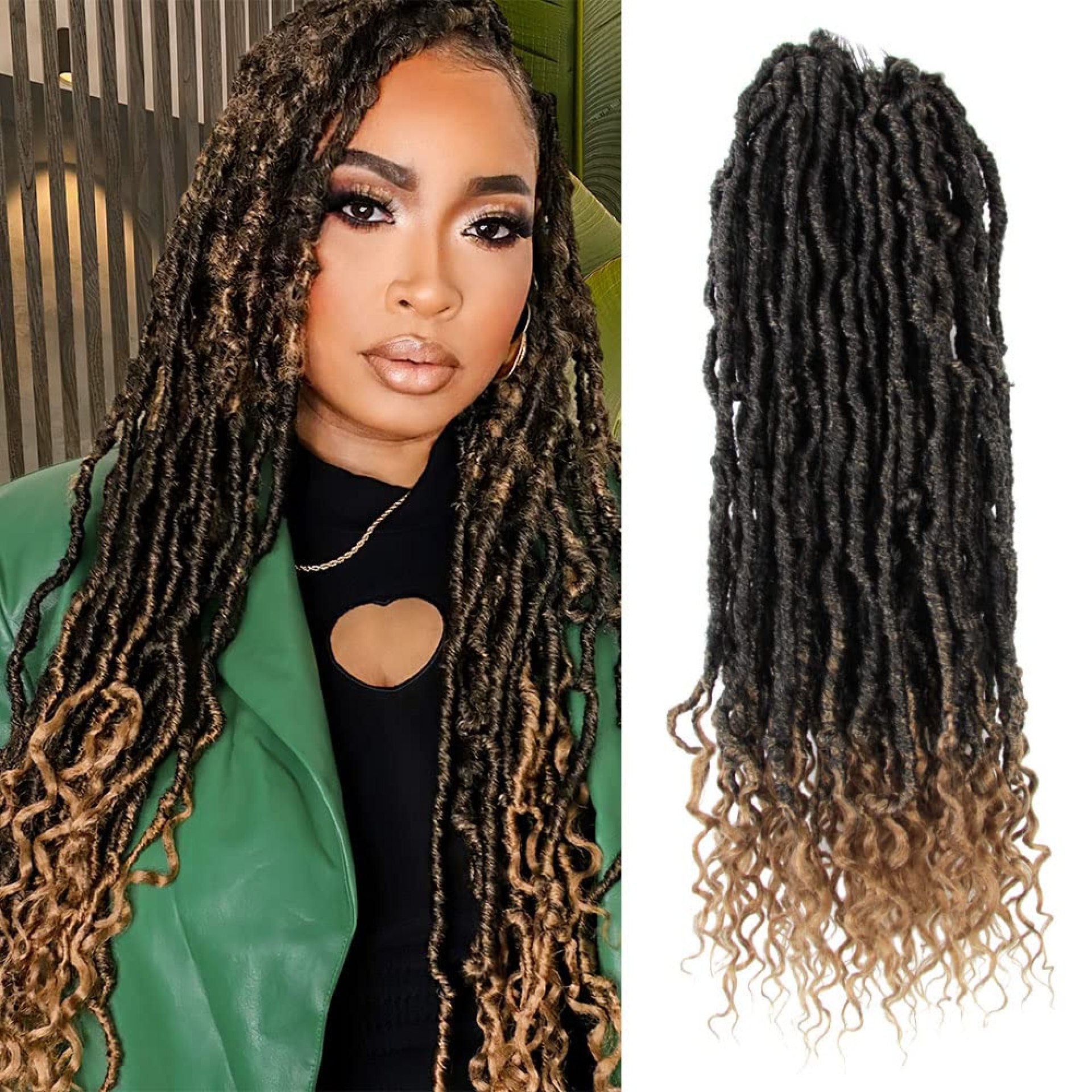 BOHOBABE Faux Locs Crochet Hair 18 Inch, Boho Soft Crochet Locs with Curly Ends, Long Bohemian Goddess Locs Crochet Braids for Black Women (6 Packs, T27) BOHOBABE Faux Locs Crochet Hair 18 Inch, Boho Soft Crochet Locs with Curly Ends, Long Bohemian Goddess Locs Crochet Braids for Black Women (6 Packs, T27)