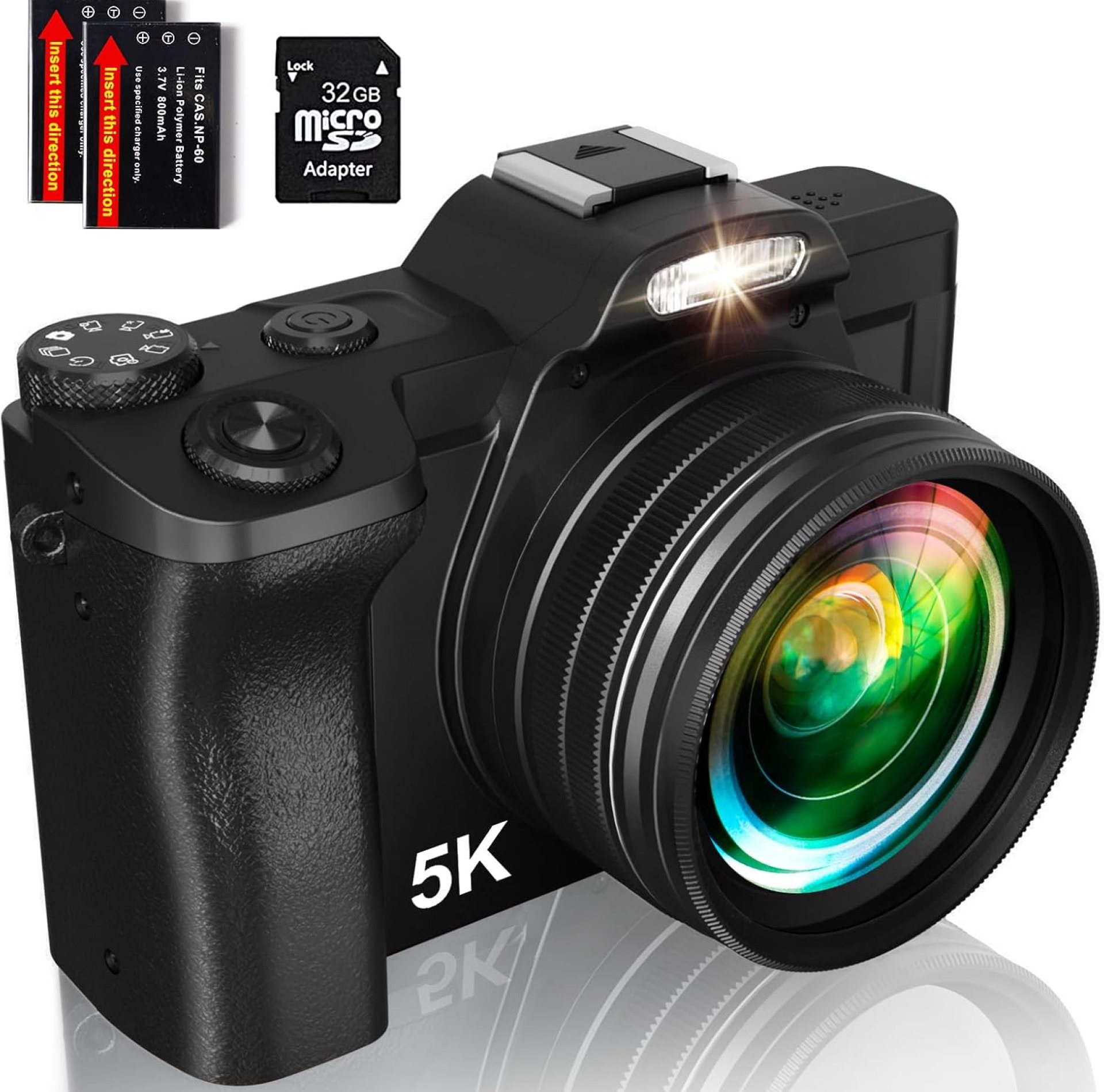 5K Digital Camera for Photography, WiFi Auto Focus Vlogging Video Camera for YouTube with 32GB SD Card, 6-axis Anti-Shake 3.5″ Screen Fill Light 5K Camera with 58mm UV Filter, 16X Digital Zoom Camera 5K Digital Camera for Photography, WiFi Auto Focus Vlogging Video Camera for YouTube with 32GB SD Card, 6-axis Anti-Shake 3.5″ Screen Fill Light 5K Camera with 58mm UV Filter, 16X Digital Zoom Camera