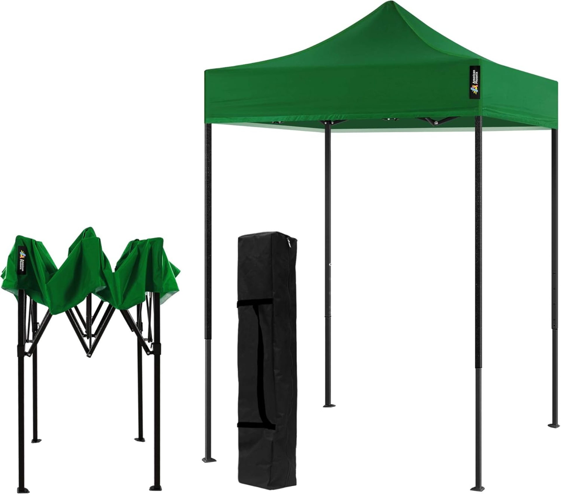 AMERICAN PHOENIX Canopy Tent 5×5 Pop Up Portable Tent Commercial Outdoor Beach Instant Sun Shelter (Green) AMERICAN PHOENIX Canopy Tent 5×5 Pop Up Portable Tent Commercial Outdoor Beach Instant Sun Shelter (Green)