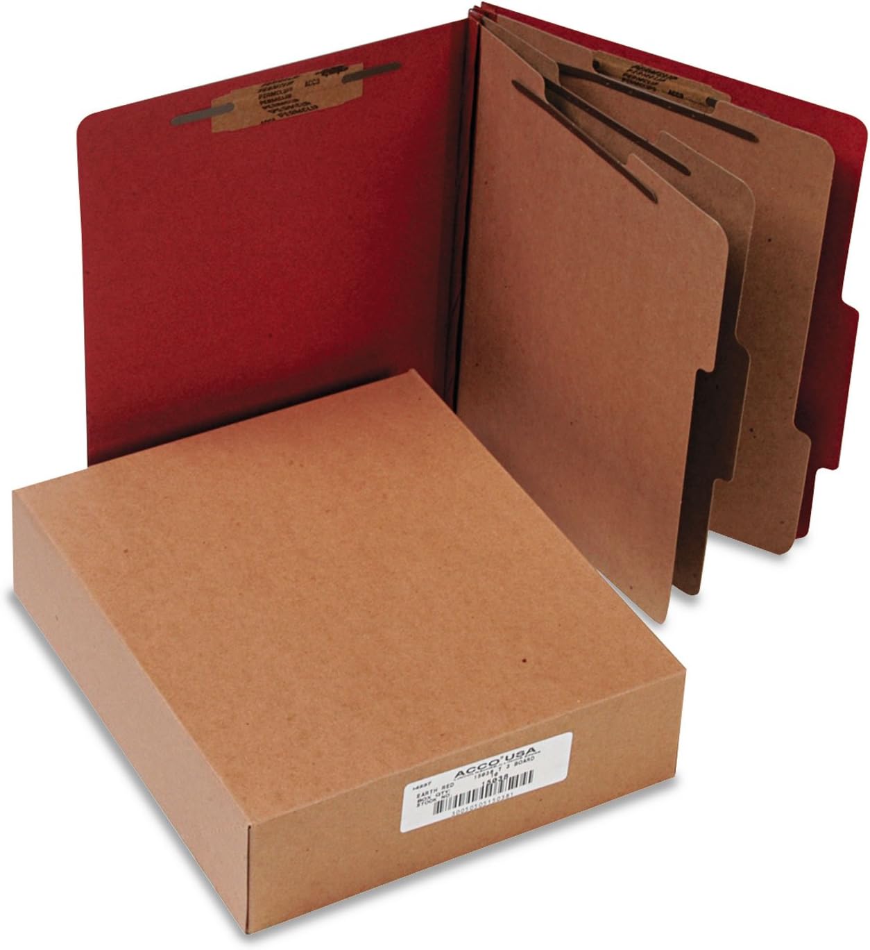 ACCO 15038 ACCO Pressboard 20-Point Classification Folder, LTR, 6-Section, Earth Red, 10/Bx ACCO 15038 ACCO Pressboard 20-Point Classification Folder, LTR, 6-Section, Earth Red, 10/Bx