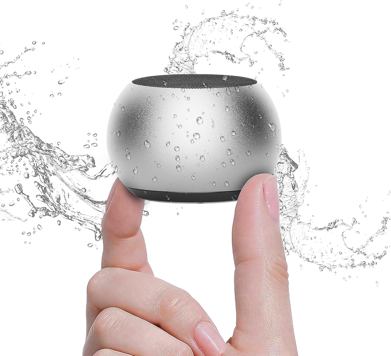 Small Speaker, Bluetooth Shower Speaker with Loud Stereo Sound and Robust Bass, Mini Speaker with Lanyard Easy to Carry, Brief Design, IPX7 Waterproof Shower Speaker, Room, Hiking, Biking, Silver Small Speaker, Bluetooth Shower Speaker with Loud Stereo Sound and Robust Bass, Mini Speaker with Lanyard Easy to Carry, Brief Design, IPX7 Waterproof Shower Speaker, Room, Hiking, Biking, Silver