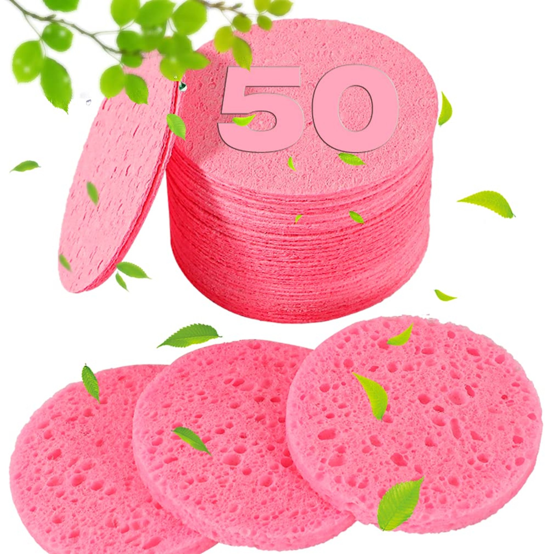 METUUTER 50 PCS Compressed Facial Sponges for Estheticians- 100% Natural Cellulose Face Sponge Professional Cosmetic Spa Sponges for Face Cleansing, Massage, Pore Exfoliating, Mask, Makeup Removal METUUTER 50 PCS Compressed Facial Sponges for Estheticians- 100% Natural Cellulose Face Sponge Professional Cosmetic Spa Sponges for Face Cleansing, Massage, Pore Exfoliating, Mask, Makeup Removal