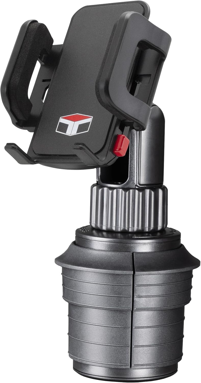 TUFF TECH Cup Holder Universal Car Mount Phone Holder with Adjustable Base and Holder for -iPhone, Samsung, LG, Moto, Huawei, Smartphones, Black TUFF TECH Cup Holder Universal Car Mount Phone Holder with Adjustable Base and Holder for -iPhone, Samsung, LG, Moto, Huawei, Smartphones, Black