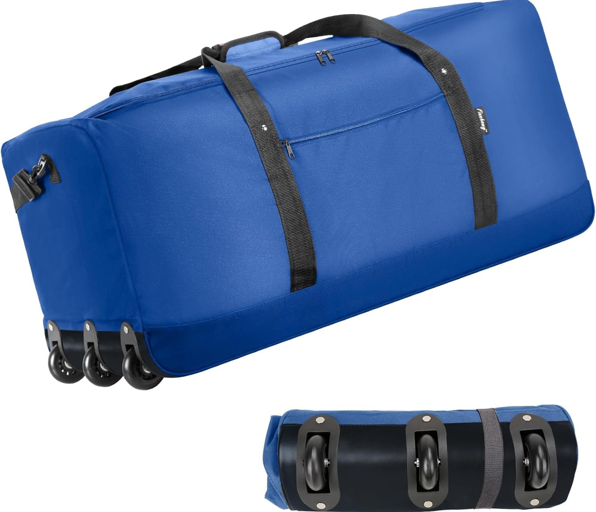 Finnhomy 120L Foldable Rolling Duffel Bag with 3 Wheels, Light Weight Travel Duffel bag with Large Loading Capacity, 32 inch Rolling Duffel bag with Shoulder Strap for Travel Camping Sports Finnhomy 120L Foldable Rolling Duffel Bag with 3 Wheels, Light Weight Travel Duffel bag with Large Loading Capacity, 32 inch Rolling Duffel bag with Shoulder Strap for Travel Camping Sports