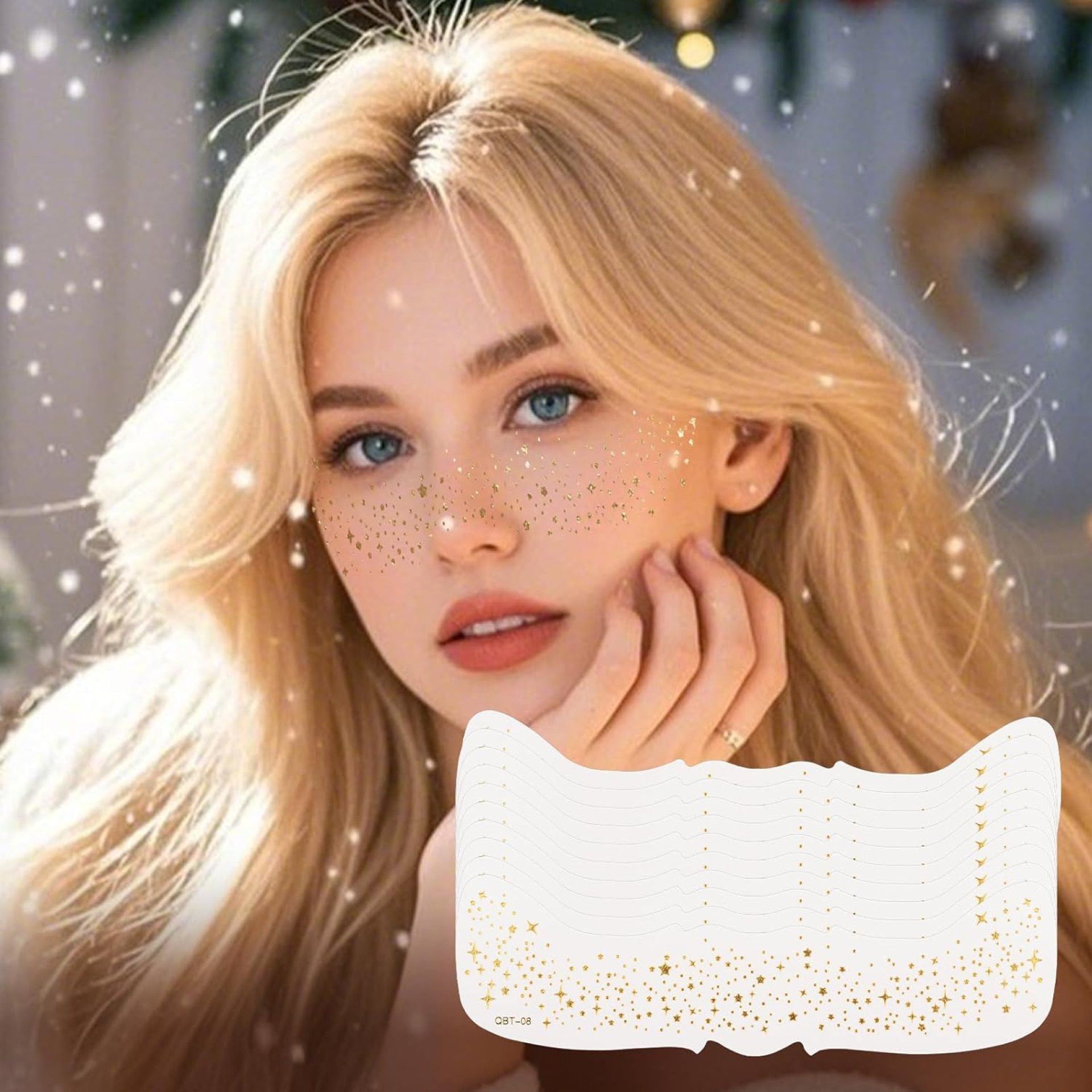 10 Pcs Glitter Freckles Face Tattoo, Face Glitter Makeup Patches, Waterproof Sparkle Freckles Tattoo Fairy Makeup Accessories For Women (Gold) 10 Pcs Glitter Freckles Face Tattoo, Face Glitter Makeup Patches, Waterproof Sparkle Freckles Tattoo Fairy Makeup Accessories For Women (Gold)
