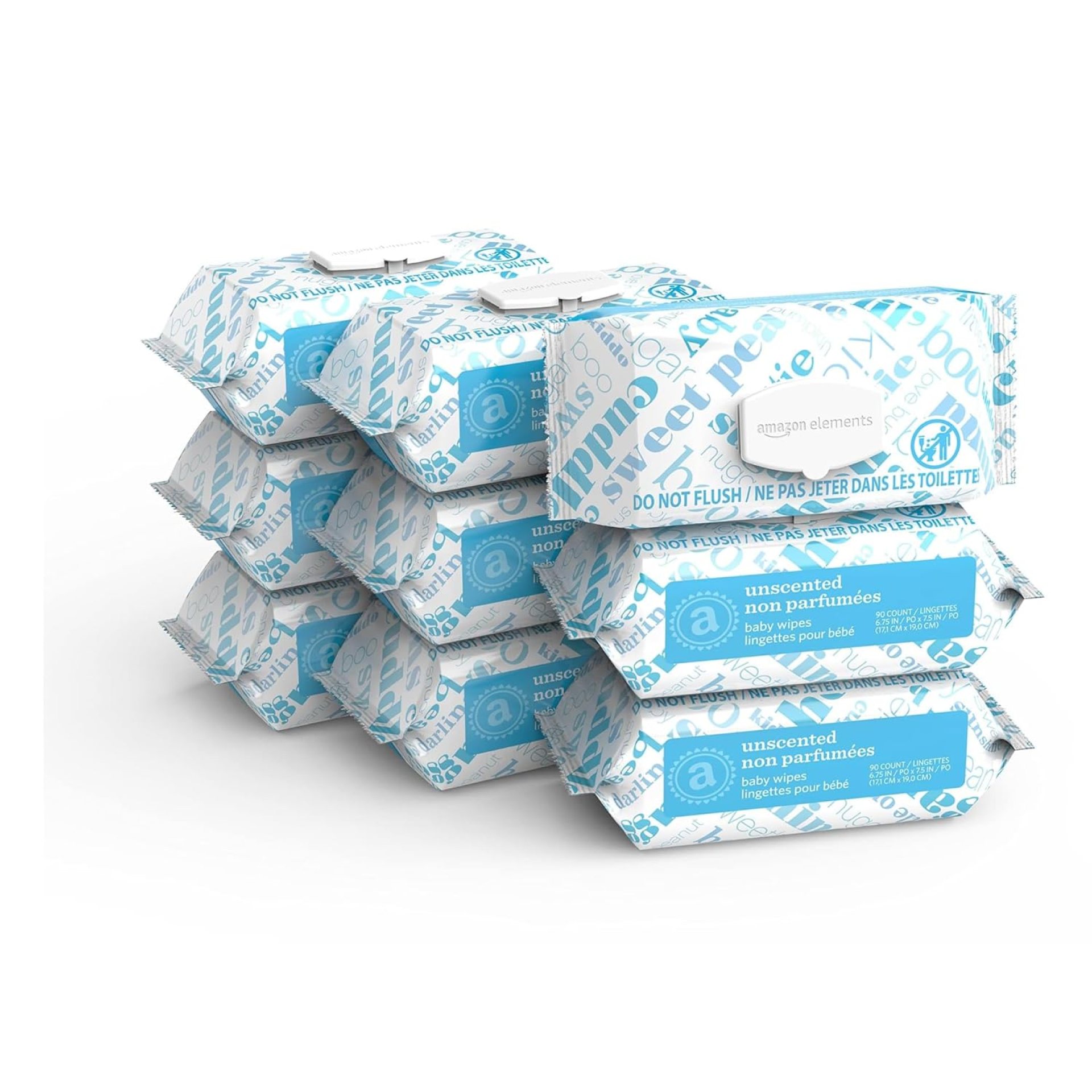 Amazon Elements Baby Wipes, Unscented, 810 Count, Flip-Top Packs Amazon Elements Baby Wipes, Unscented, 810 Count, Flip-Top Packs