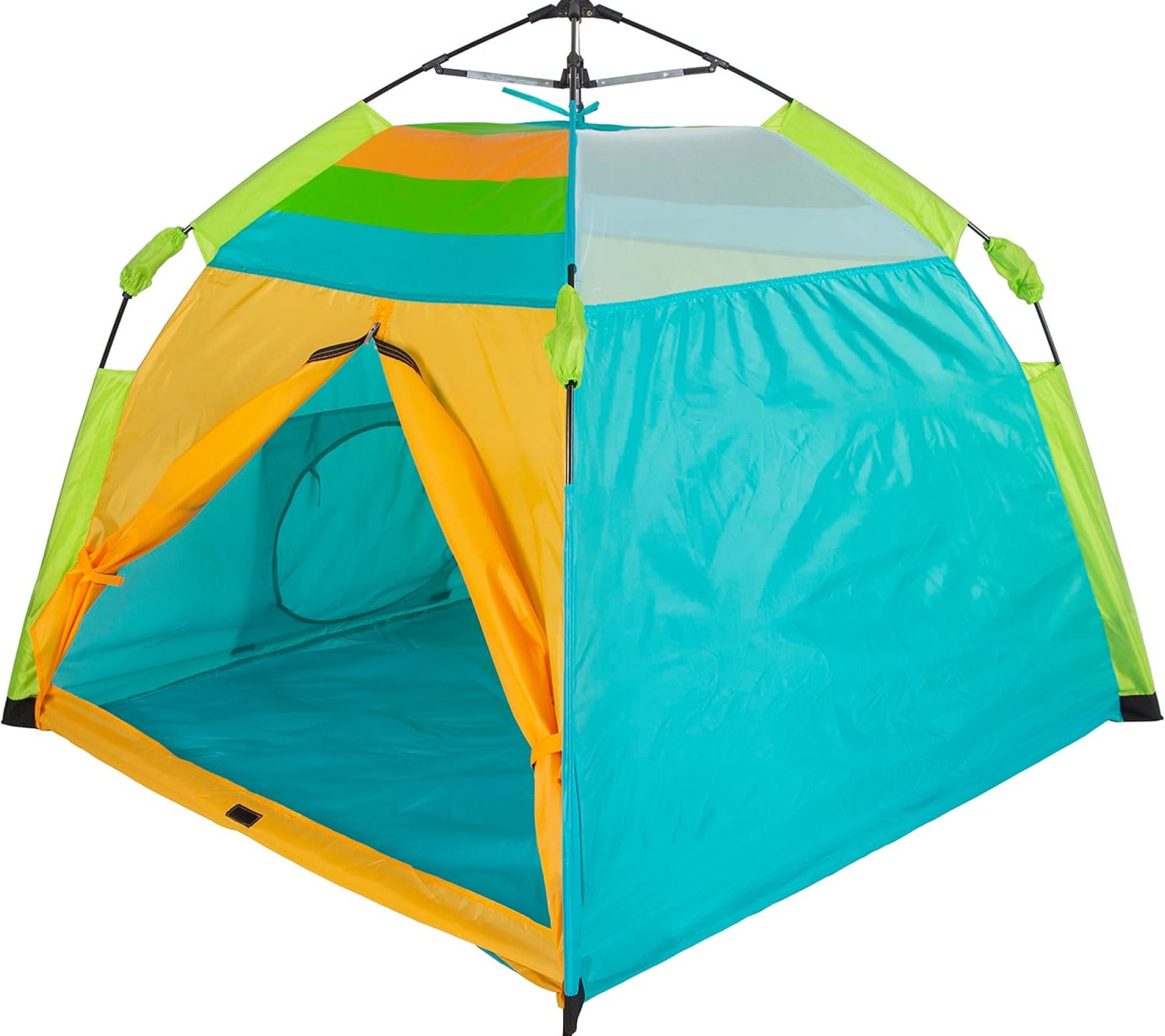 Pacific Play Tents One Touch Tent 48″ X 38.5″ High, Green/Orange/Blue Pacific Play Tents One Touch Tent 48″ X 38.5″ High, Green/Orange/Blue