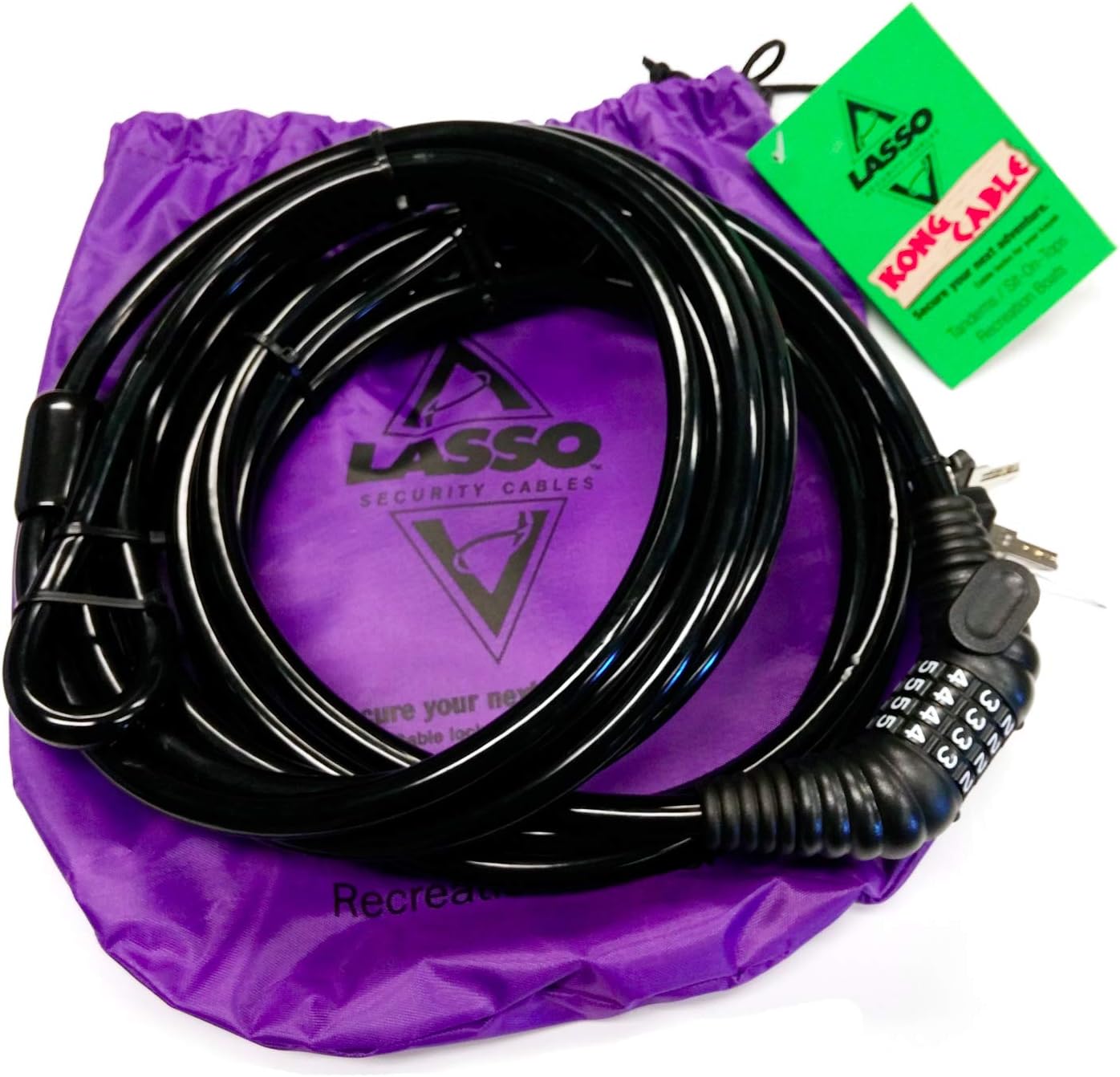 Lasso Kong Cable Kayak Lock fits Touring, Sit-On Top/Recreational and Fishing Kayaks Lasso Kong Cable Kayak Lock fits Touring, Sit-On Top/Recreational and Fishing Kayaks