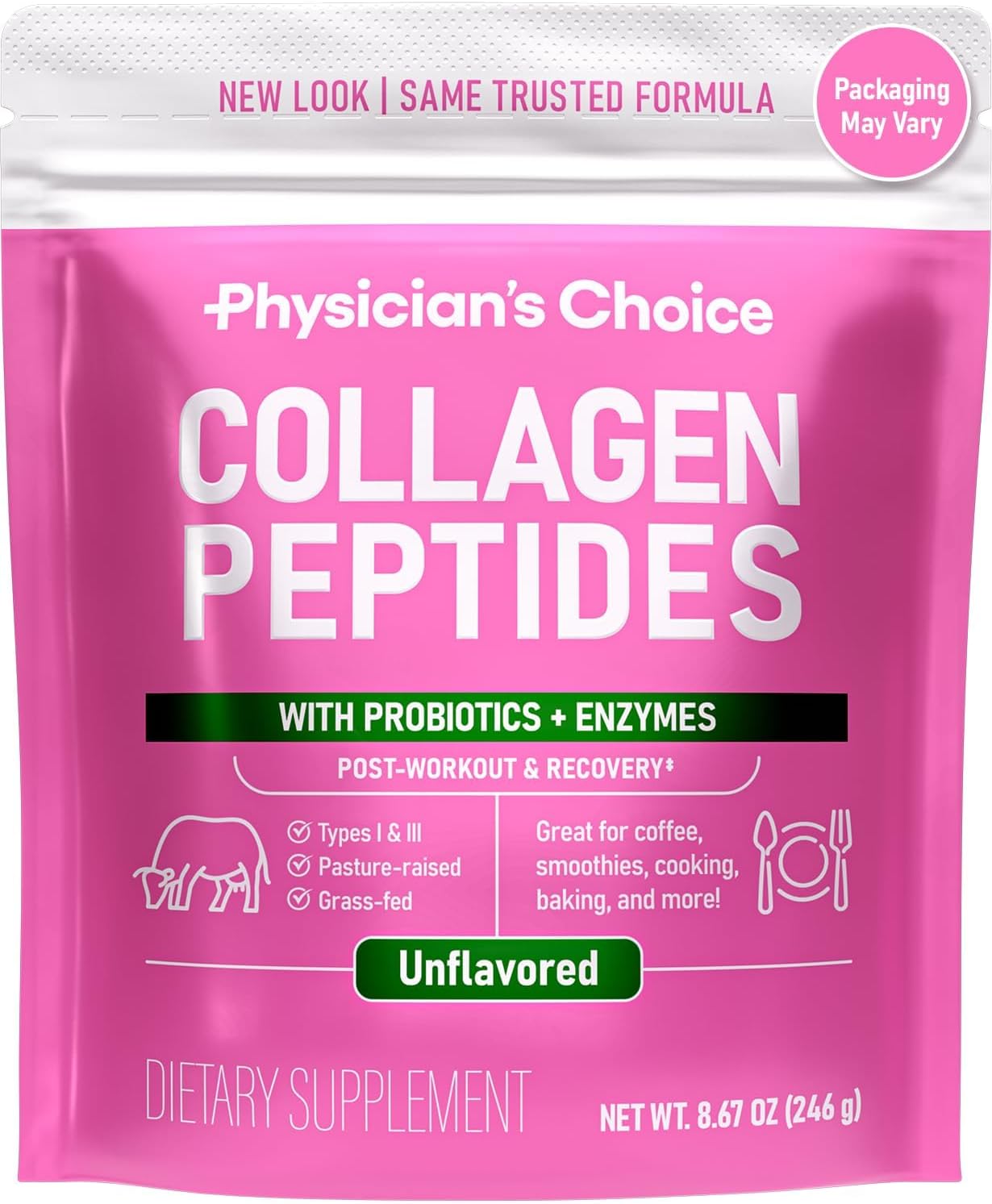 Physician’s CHOICE Collagen Peptides – Hydrolyzed Protein Powder for Hair, Skin, Joints – Grass Fed, Non-GMO Physician’s CHOICE Collagen Peptides – Hydrolyzed Protein Powder for Hair, Skin, Joints – Grass Fed, Non-GMO