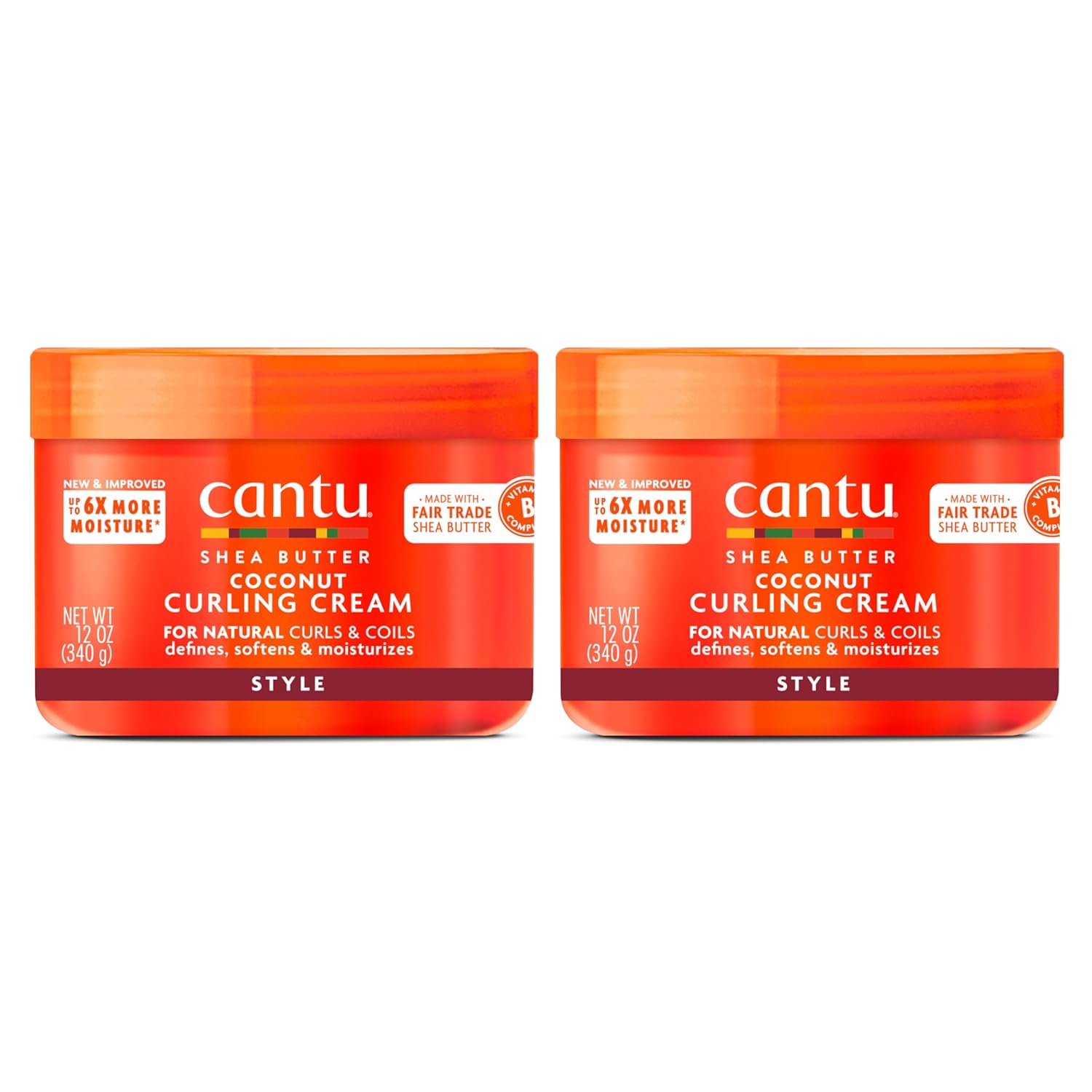Cantu Coconut Curling Cream for Natural Hair with Pure Shea Butter, 12 oz (Pack of 2) Cantu Coconut Curling Cream for Natural Hair with Pure Shea Butter, 12 oz (Pack of 2)