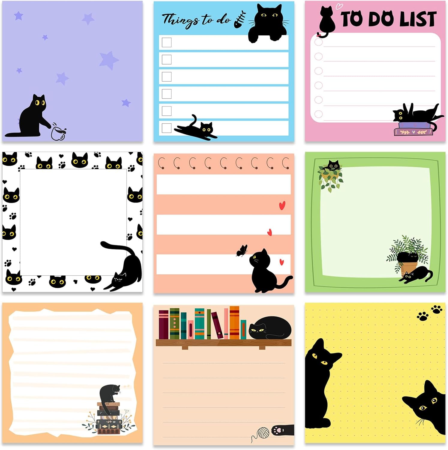 9 Pads Cute Sticky Notes Cartoon Animal Self Stick Notepads 3×3 Inches Notes Adhesive Memo Pad Office Decor Gifts for Students School Office Meeting(Cat) 9 Pads Cute Sticky Notes Cartoon Animal Self Stick Notepads 3×3 Inches Notes Adhesive Memo Pad Office Decor Gifts for Students School Office Meeting(Cat)