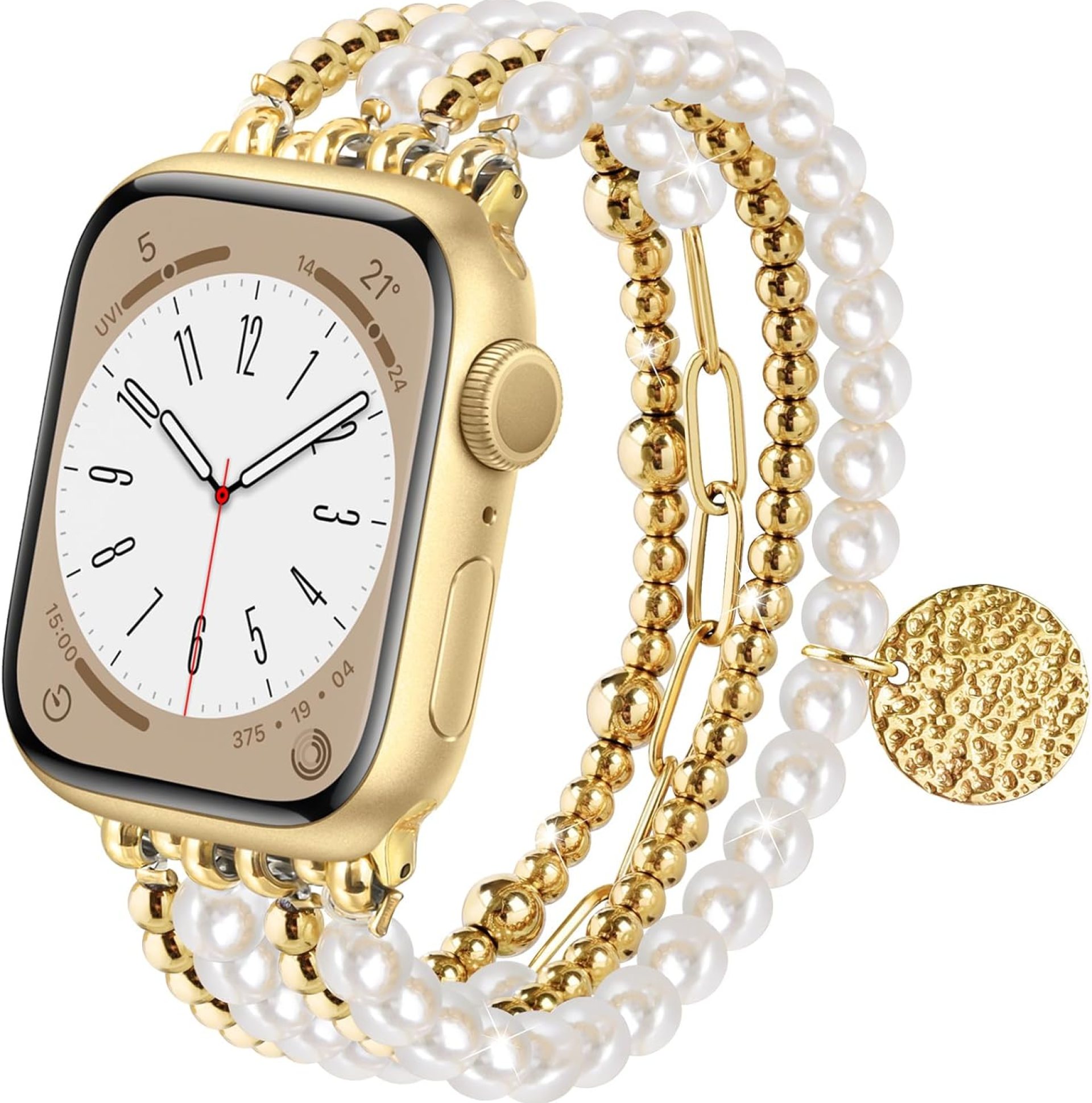 Beaded Bracelet Band Compatible with Apple Watch Band 38mm/40mm/41mm/42mm/44mm/45mm/46mm/49mm Women,Fashion Crystal Beads Stretchy Watch Strap for iWatch Bands Series 10/9/8/7/SE/6/5/4/3/2/1 Ultra Beaded Bracelet Band Compatible with Apple Watch Band 38mm/40mm/41mm/42mm/44mm/45mm/46mm/49mm Women,Fashion Crystal Beads Stretchy Watch Strap for iWatch Bands Series 10/9/8/7/SE/6/5/4/3/2/1 Ultra
