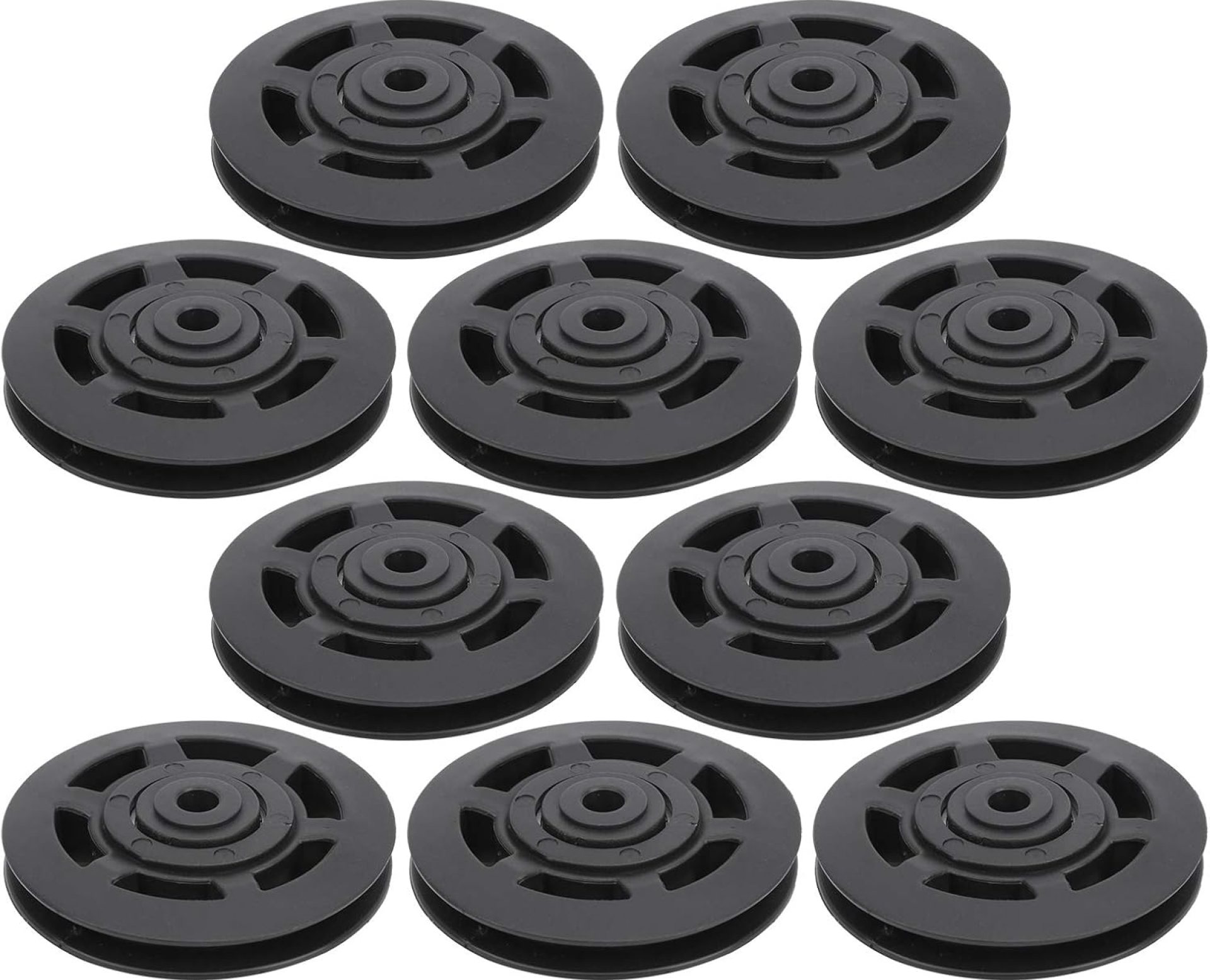 10 Pcs 95mm Universal Nylon Bearing Pulley Wheel Replacement Black for Gym Fitness Equipment Combination Fitness Products 10 Pcs 95mm Universal Nylon Bearing Pulley Wheel Replacement Black for Gym Fitness Equipment Combination Fitness Products