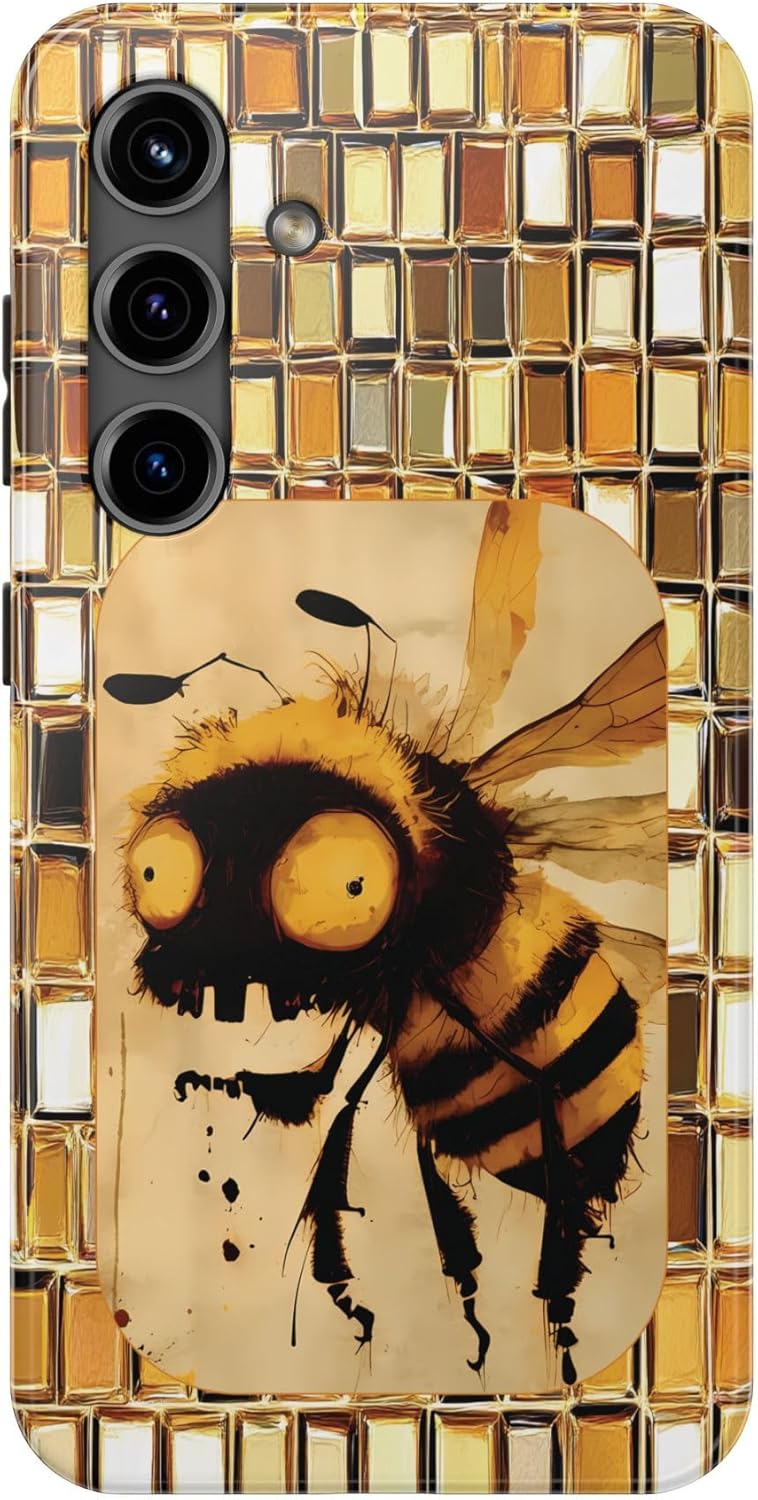 Funny Bee Design Tough Phone Case/Impact-Resistant/Lay-Flat Bezel/Scratch Protection/Compatible with Latest Smartphone Models Funny Bee Design Tough Phone Case/Impact-Resistant/Lay-Flat Bezel/Scratch Protection/Compatible with Latest Smartphone Models