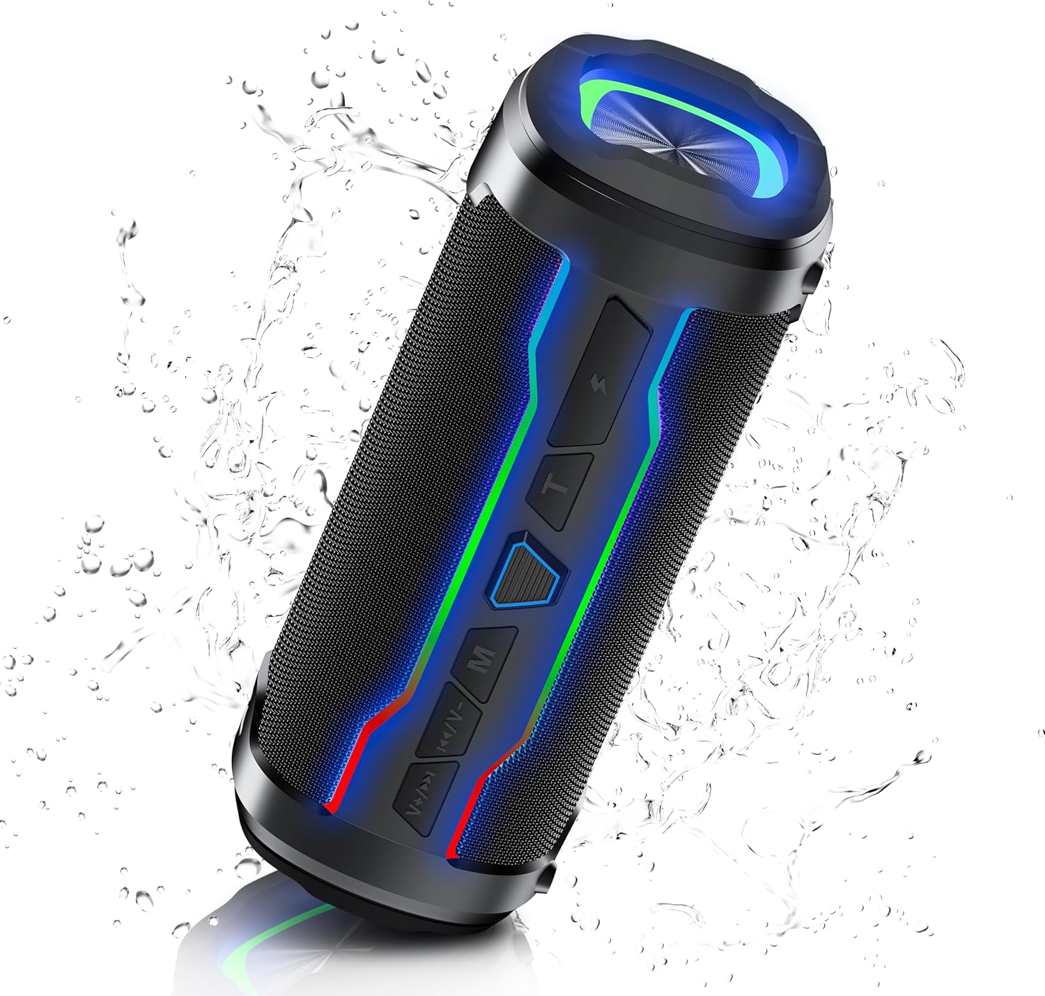 Bluetooth Speakers, Portable Bluetooth Speakers Wireless with 20W Loud Stereo Sound, IP7 Waterproof Shower Speaker Colorful Flashing Lights, Built-in Mic Hands-free Calling, for Outdoor Home Party Bluetooth Speakers, Portable Bluetooth Speakers Wireless with 20W Loud Stereo Sound, IP7 Waterproof Shower Speaker Colorful Flashing Lights, Built-in Mic Hands-free Calling, for Outdoor Home Party