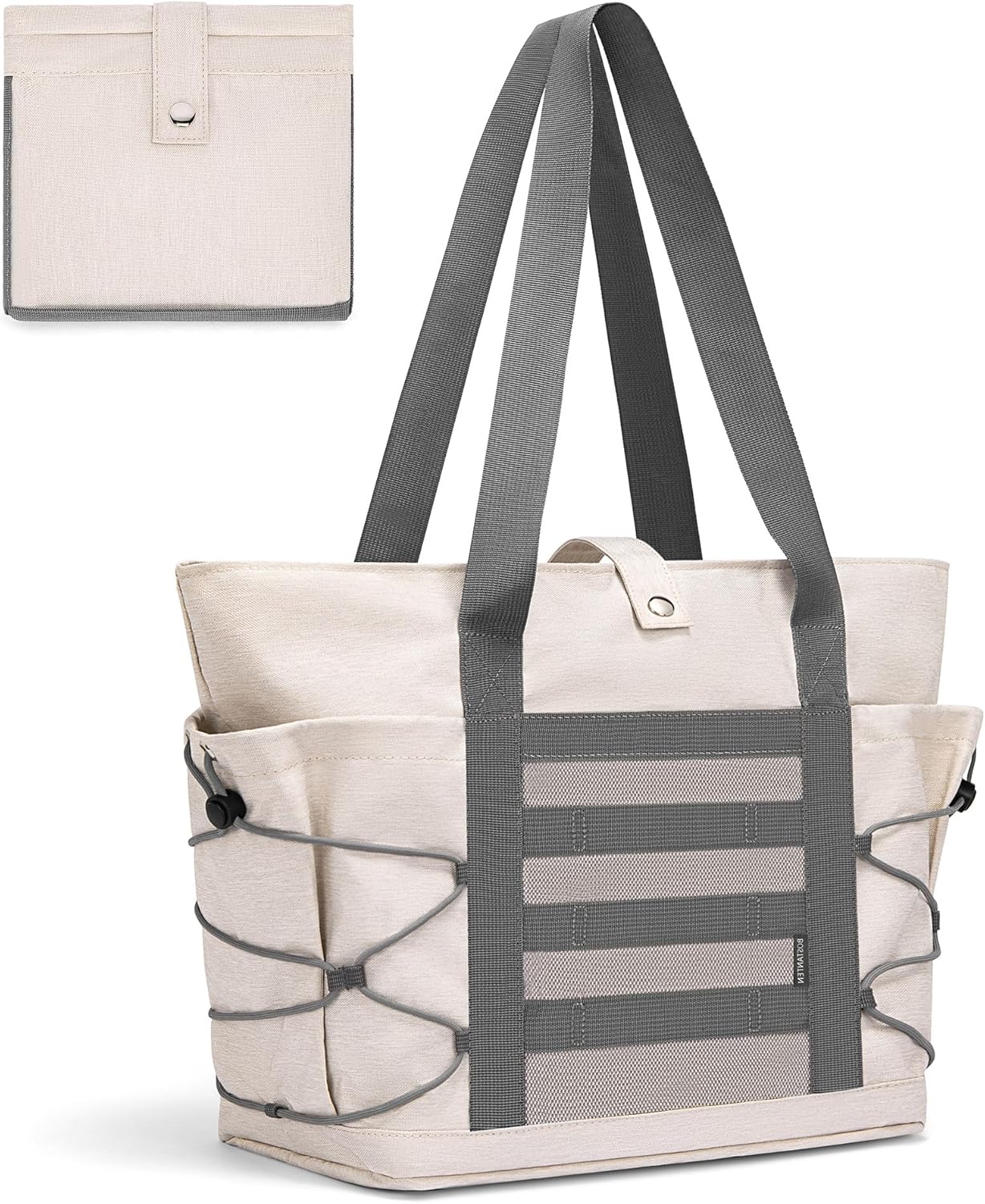 BOSTANTEN Travel Tote Bags for Women Foldable Beach Bag Waterproof Gym Sports Bag Shopping Bag with Zipper and Trolley Sleeve BOSTANTEN Travel Tote Bags for Women Foldable Beach Bag Waterproof Gym Sports Bag Shopping Bag with Zipper and Trolley Sleeve