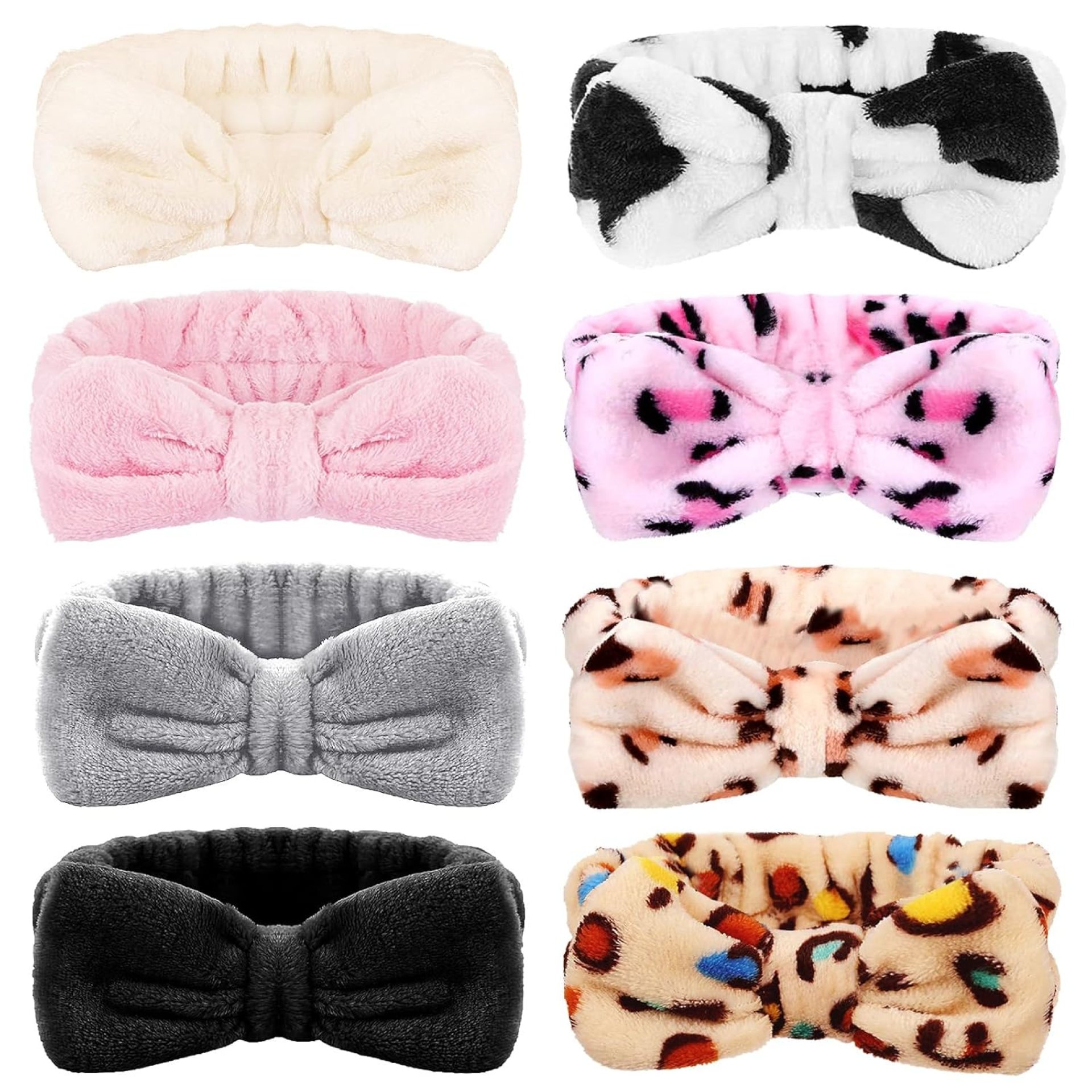 8 Pcs Face Wash Headband, Spa Makeup Headband, Fluffy Bow Facial Headband, Soft Microfiber Skin Care Head Wrap, Shower Bathing Yoga Hair Band for Women – Multicolor 8 Pcs Face Wash Headband, Spa Makeup Headband, Fluffy Bow Facial Headband, Soft Microfiber Skin Care Head Wrap, Shower Bathing Yoga Hair Band for Women – Multicolor
