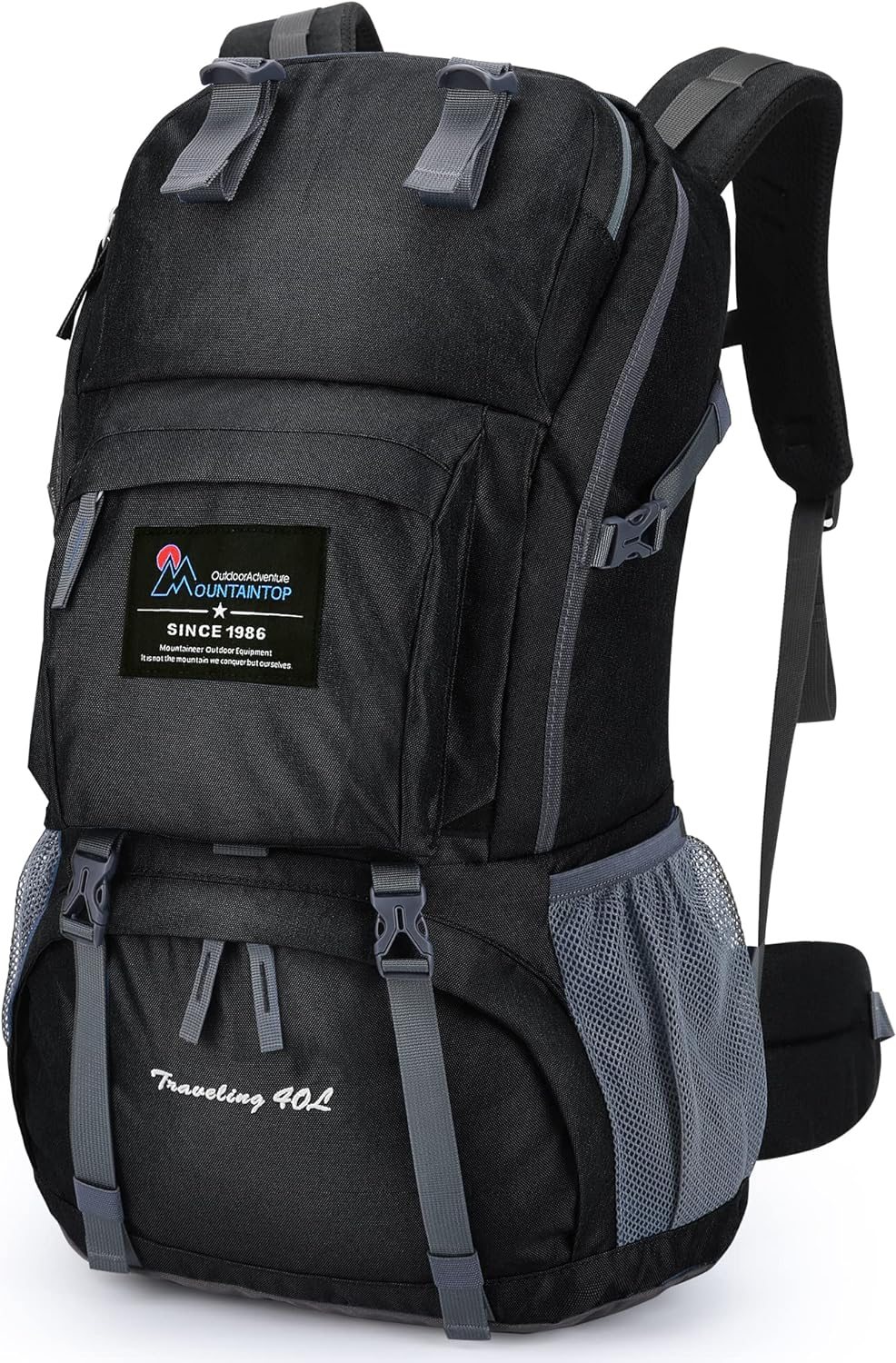 MOUNTAINTOP 40L Hiking Backpack Lightweight Travel Backpack for Men&Women Outdoor Camping Backpacking with Rain Cover MOUNTAINTOP 40L Hiking Backpack Lightweight Travel Backpack for Men&Women Outdoor Camping Backpacking with Rain Cover