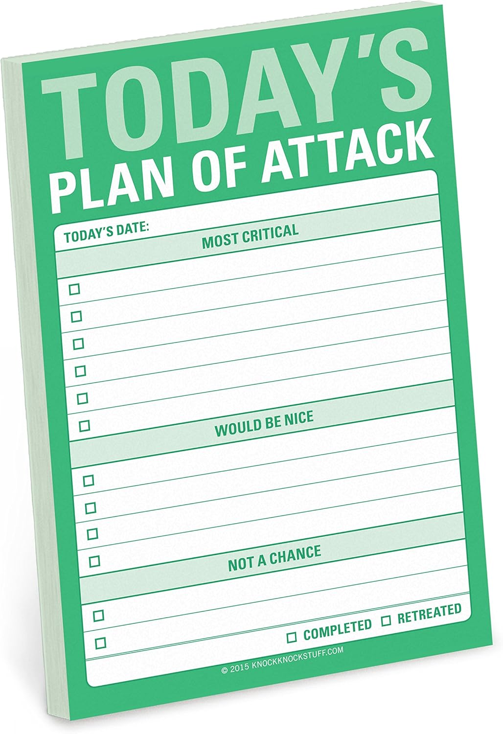 1-Count Knock Knock Plan of Attack Sticky Notes – Great Big Sticky Notes & Daily to Do List Note Pads, 4 x 6-inches 1-Count Knock Knock Plan of Attack Sticky Notes – Great Big Sticky Notes & Daily to Do List Note Pads, 4 x 6-inches