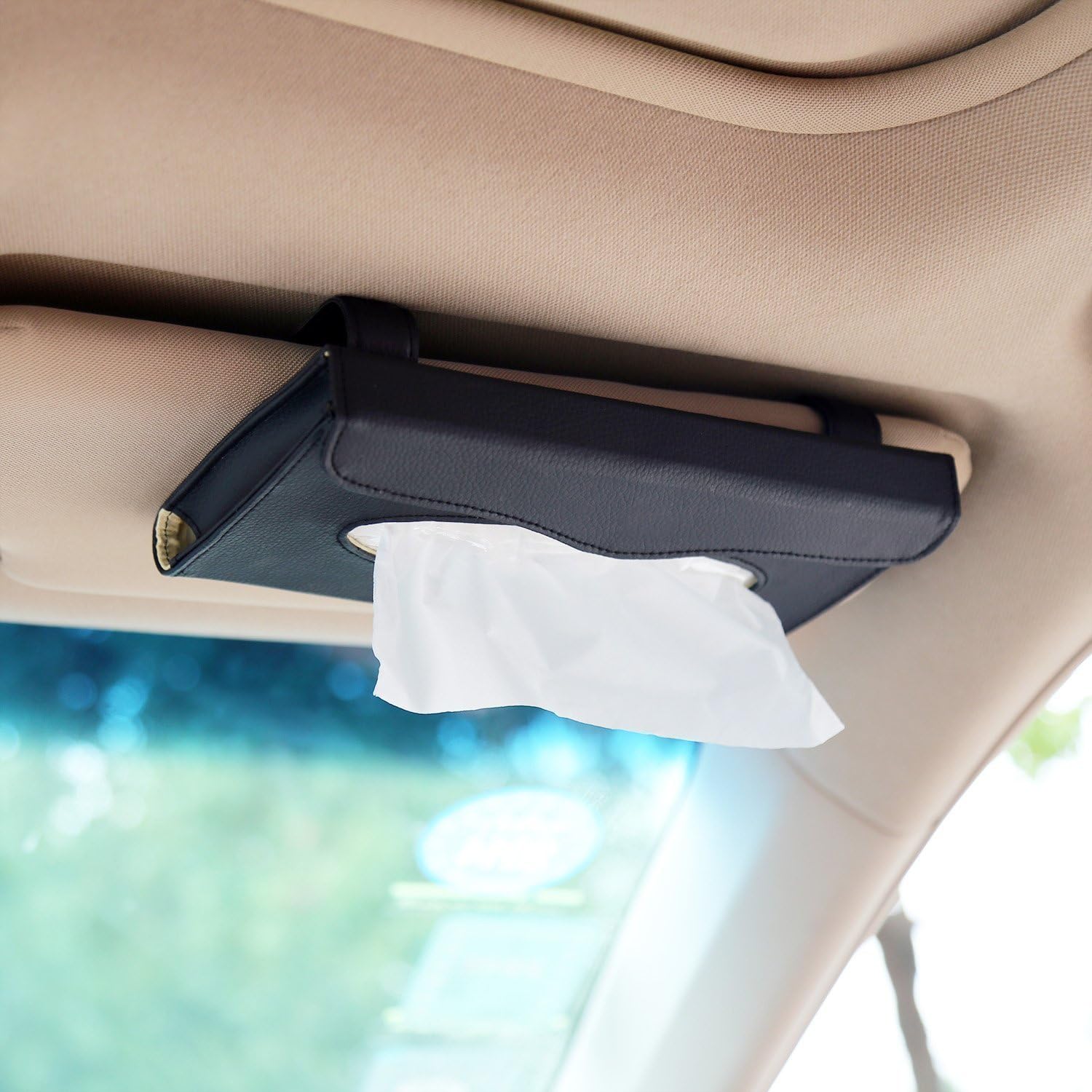 Car Tissue Holder, Sun Visor Napkin Holder, Car Visor Tissue Holder, PU Leather backseat tissue case holder for car,Vehicle(black) Car Tissue Holder, Sun Visor Napkin Holder, Car Visor Tissue Holder, PU Leather backseat tissue case holder for car,Vehicle(black)