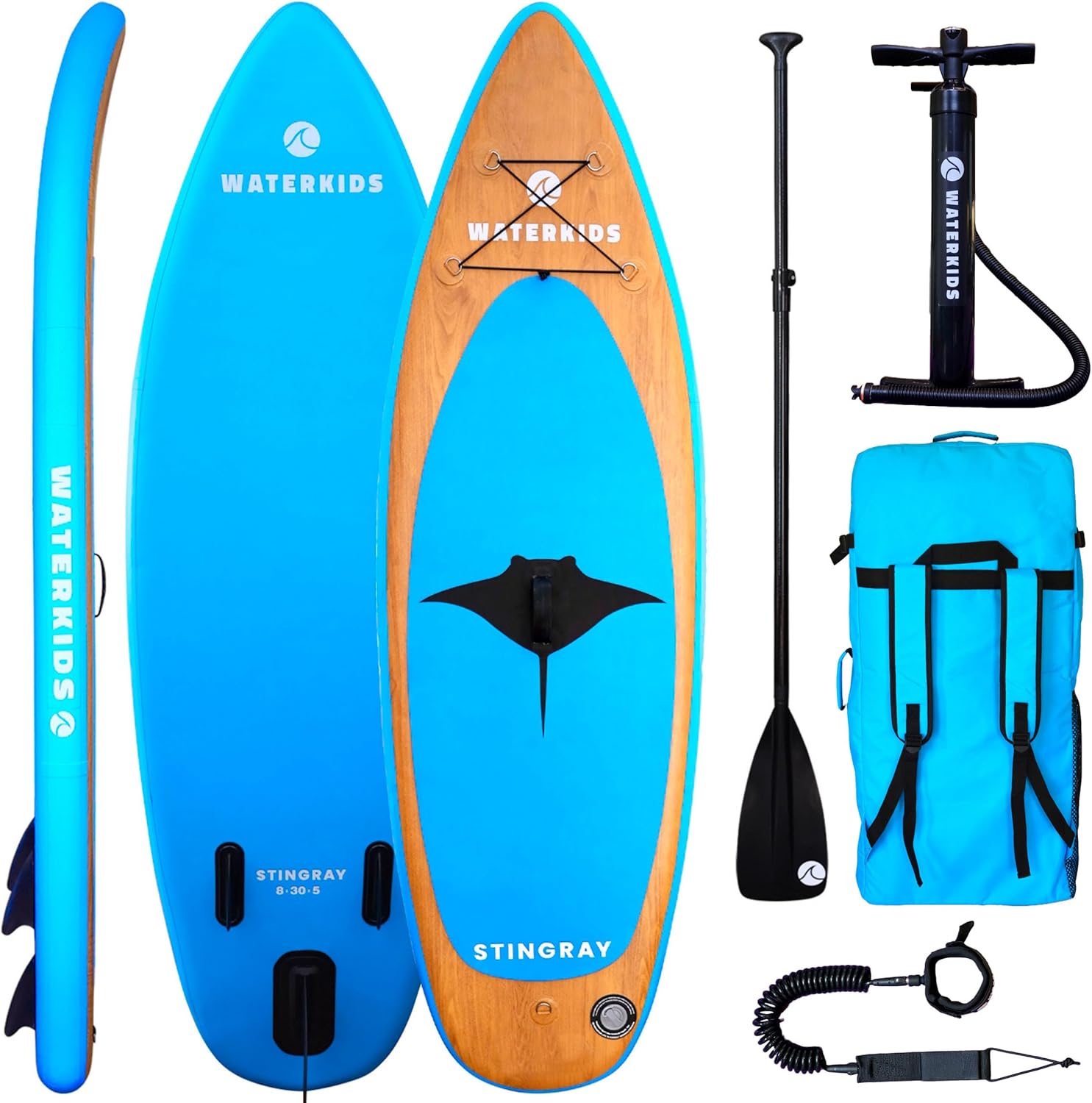 Kids Paddle Board Waterkids 8ft ‘Stingray’ Inflatable Paddle Board & Accessory Package for Children Inflatable Kids Stand Up Paddle Board Kids Paddle Board Waterkids 8ft ‘Stingray’ Inflatable Paddle Board & Accessory Package for Children Inflatable Kids Stand Up Paddle Board