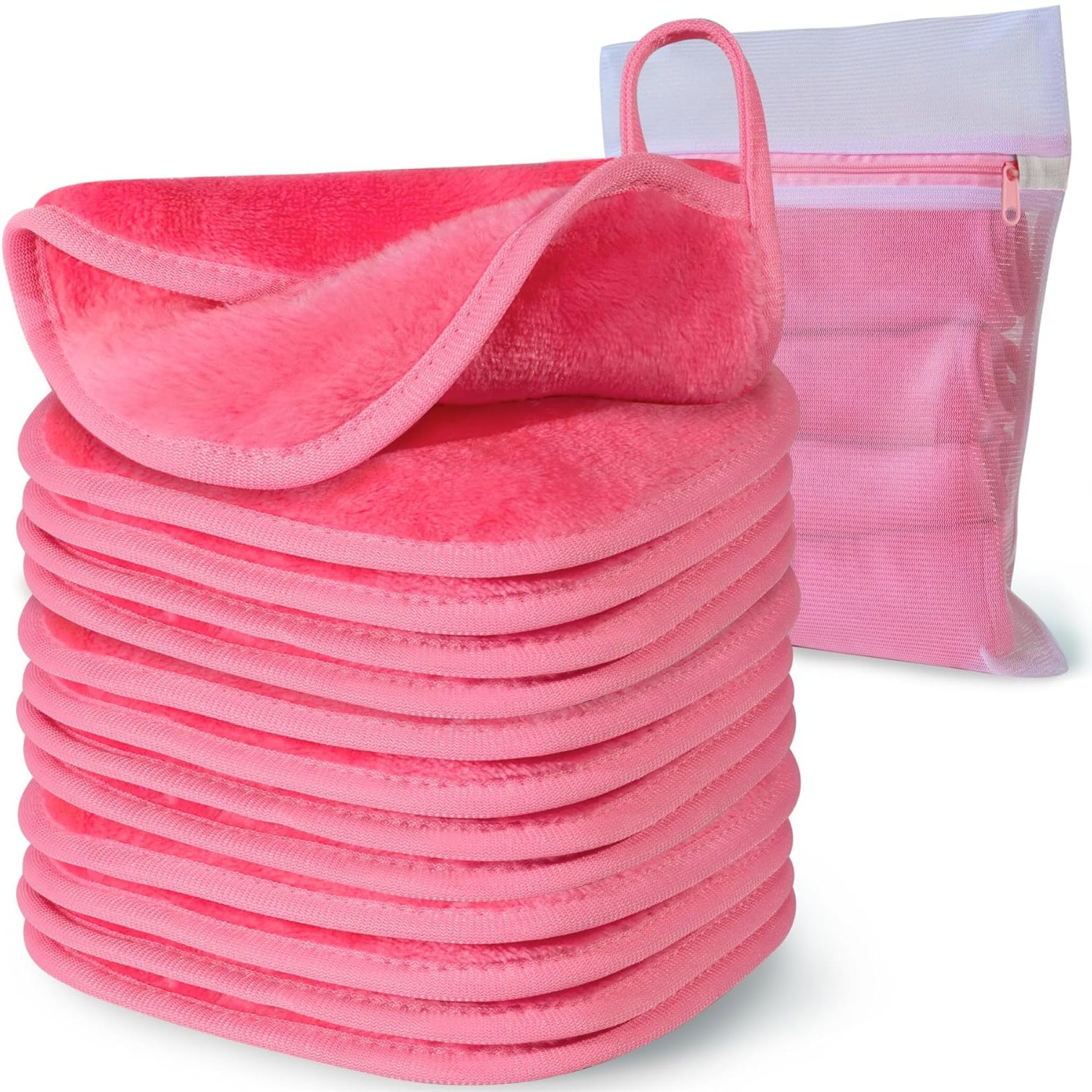 | Reusable Update Makeup Removing Microfiber Cloth for Sensitive Skin | Washable Makeup Remover Towels | Natural Facial Cleansing Towels (6”x 6”, 12 Pack/Pink) | Reusable Update Makeup Removing Microfiber Cloth for Sensitive Skin | Washable Makeup Remover Towels | Natural Facial Cleansing Towels (6”x 6”, 12 Pack/Pink)