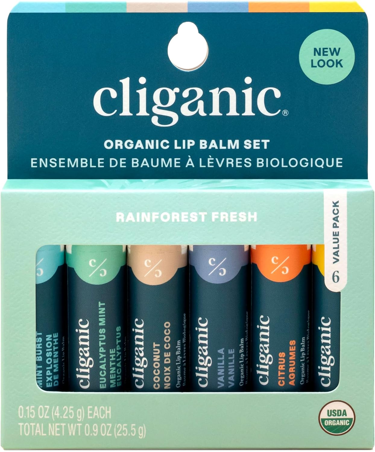 Cliganic USDA Organic Lip Balm Set – 6 Flavors – 100% Natural Moisturizer for Cracked & Dry Lips (Packaging May Vary) Cliganic USDA Organic Lip Balm Set – 6 Flavors – 100% Natural Moisturizer for Cracked & Dry Lips (Packaging May Vary)