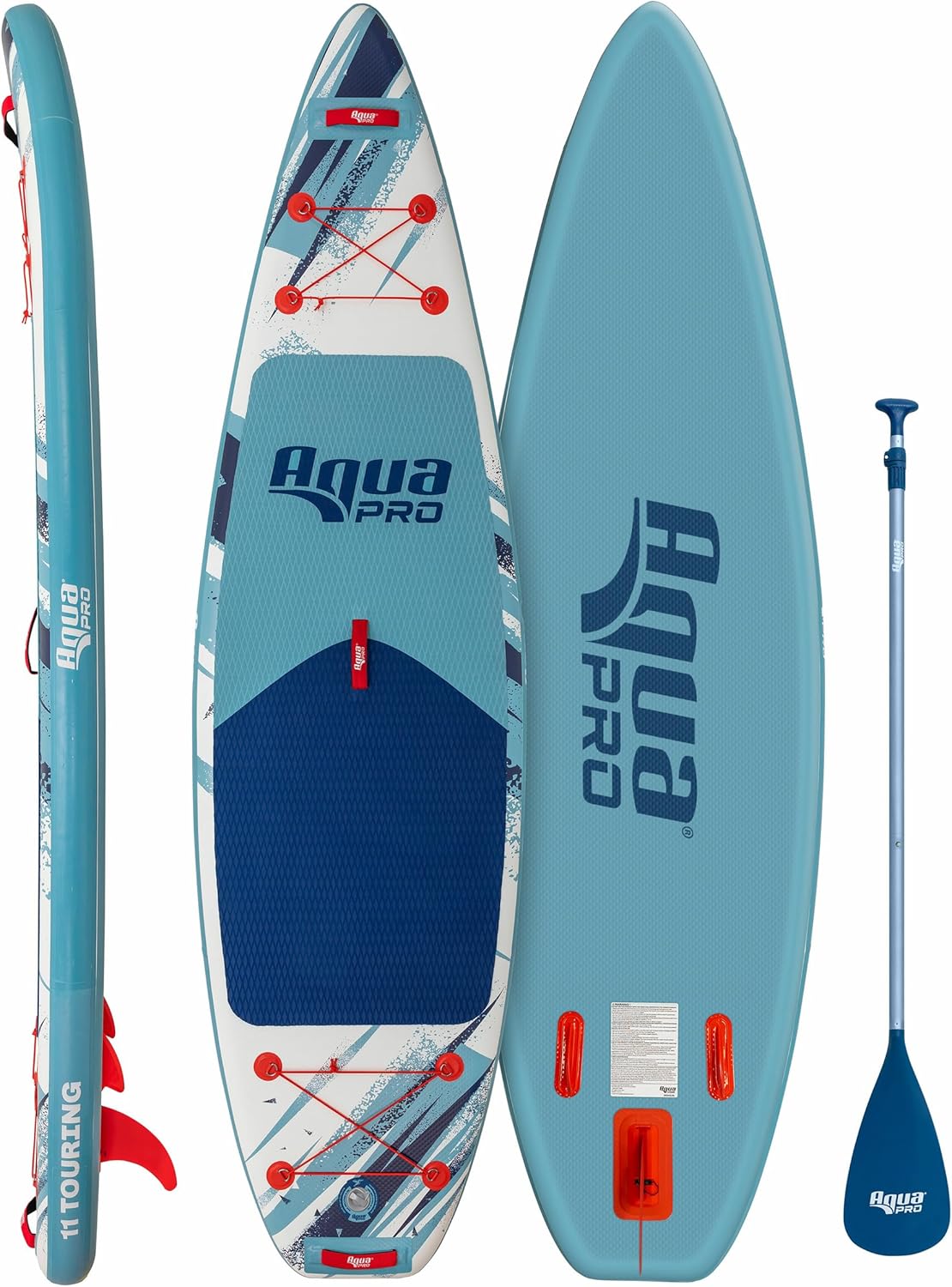 Aqua PRO Halcyon Touring Inflatable Stand-Up Paddleboard iSUP, Sleek Stable Design with Non-Slip EVA Deck, Includes Paddle, Ankle Leash, Pump and Carry/Storage Bag Aqua PRO Halcyon Touring Inflatable Stand-Up Paddleboard iSUP, Sleek Stable Design with Non-Slip EVA Deck, Includes Paddle, Ankle Leash, Pump and Carry/Storage Bag