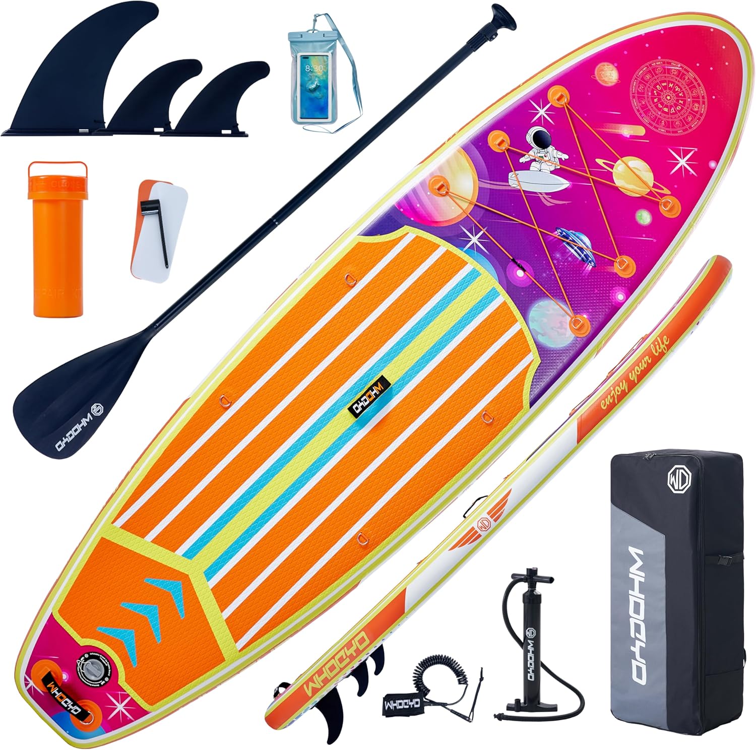 Inflatable Stand Up Paddle Board 11′ × 33″ × 6″, Yoga Board with Durable SUP Accessories for Adults & Youth, Versatile Paddle Board Inflatable Stand Up Paddle Board 11′ × 33″ × 6″, Yoga Board with Durable SUP Accessories for Adults & Youth, Versatile Paddle Board