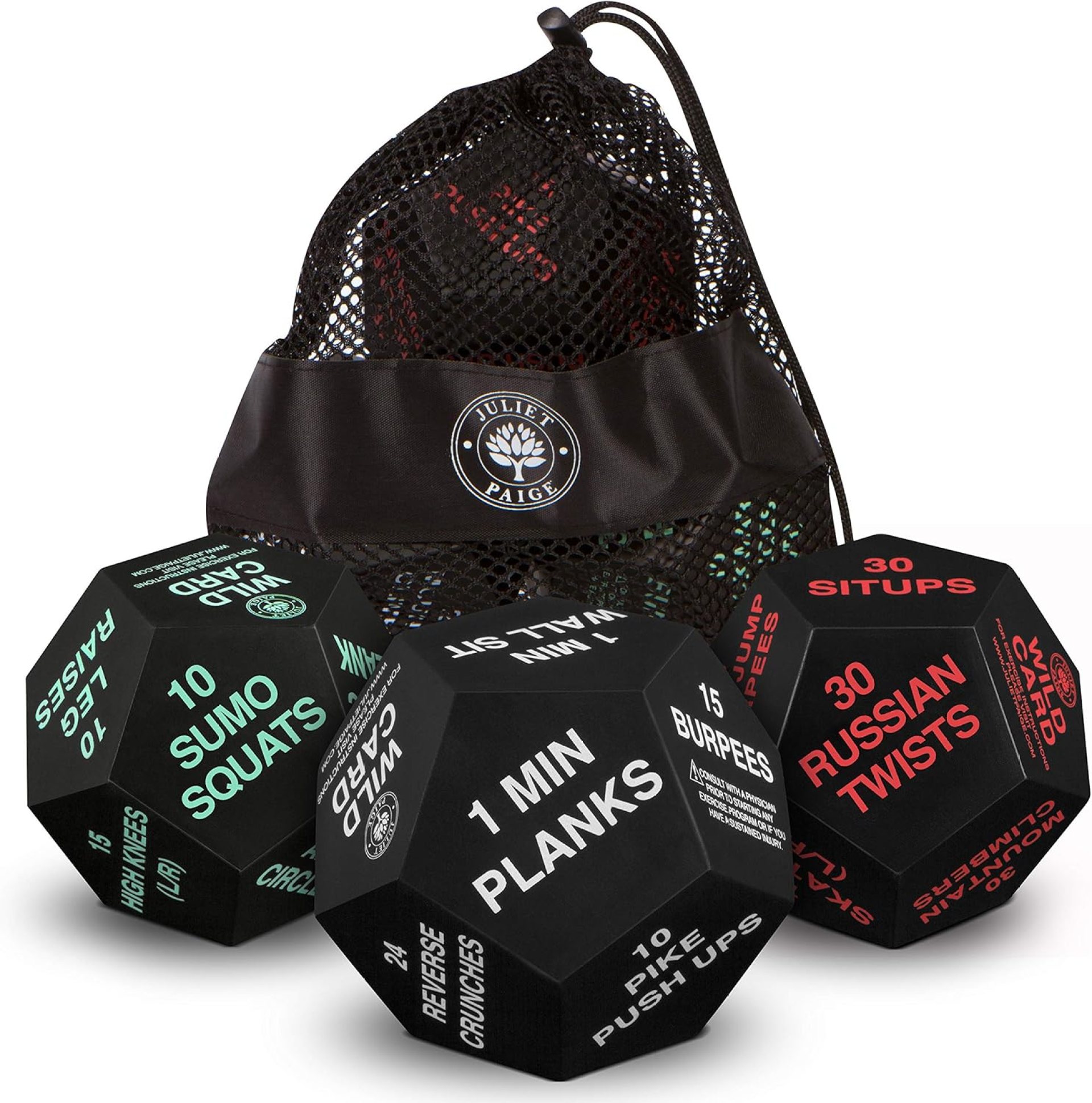 Exercise Dice for Home Fitness, Workouts, WOD, Cardio, HIIT, and Sports Exercise Dice for Home Fitness, Workouts, WOD, Cardio, HIIT, and Sports