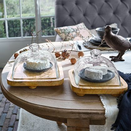 Glasglocke mit Platte 2er Set Bellavario Glasglocke mit Platte 2er Set Bellavario