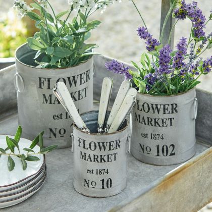 Übertopf 3er Set Flower Market Übertopf 3er Set Flower Market