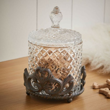 Glasdose mit Halterung Kerynna Glasdose mit Halterung Kerynna